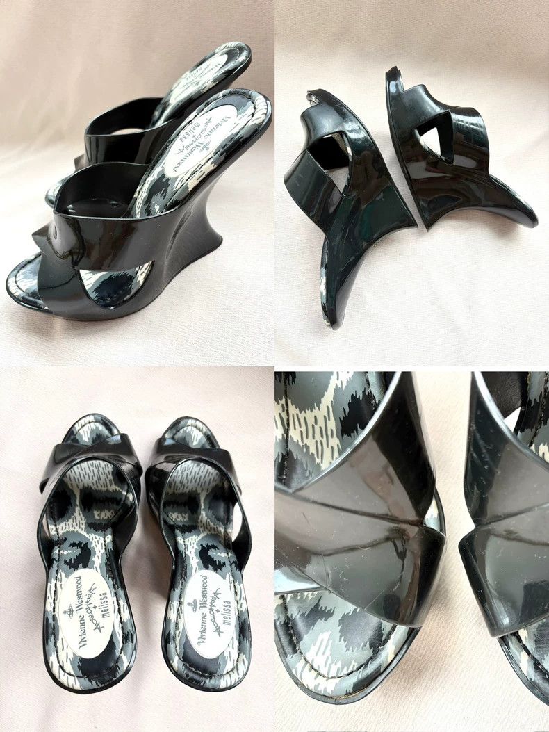 Vivienne Westwood Vivienne Westwood Black Wedge Sandals - dmc Size US 7 / EU 40 - 2 Thumbnail
