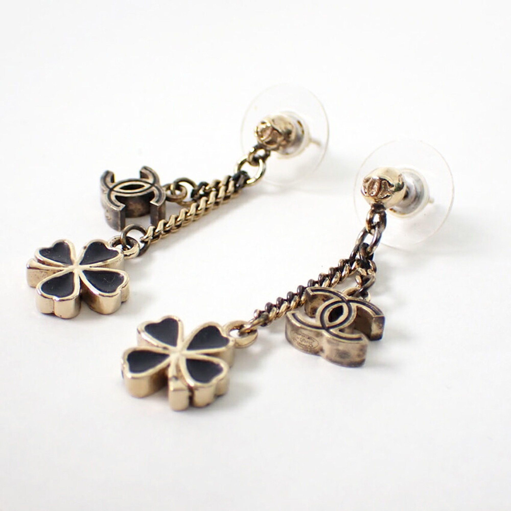 Chanel CHANEL Coco Mark Clover Earrings with Box Size ONE SIZE - 4 Thumbnail
