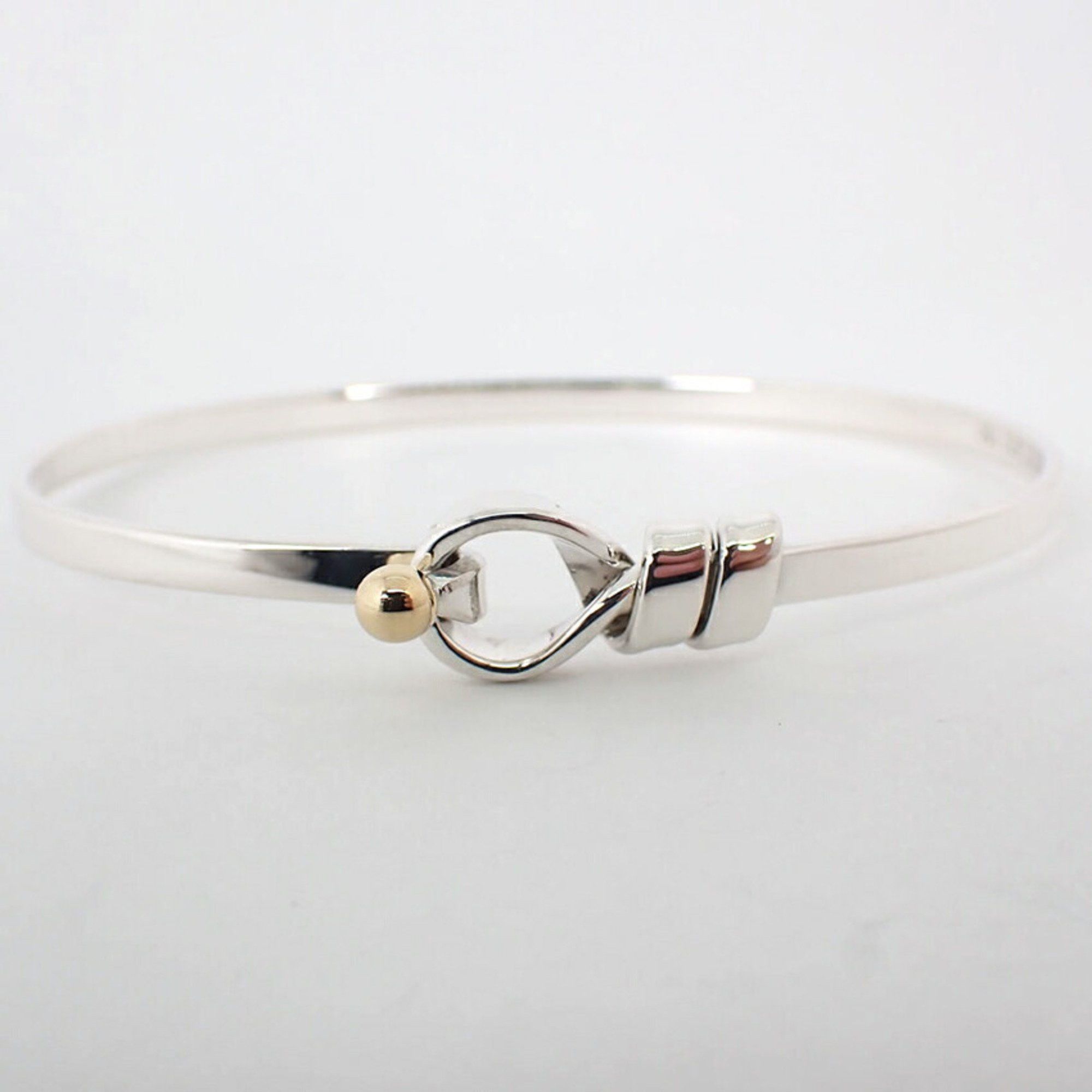 Tiffany & Co. TIFFANY 925 750 Hook & Eye Bangle Size ONE SIZE - 5 Thumbnail