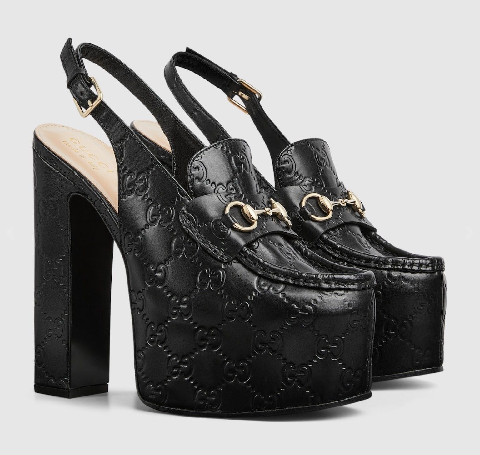 Gucci Gucci Horsebit GG Platform Slingbacks SIZE 39.5 Size ONE SIZE - 2 Thumbnail