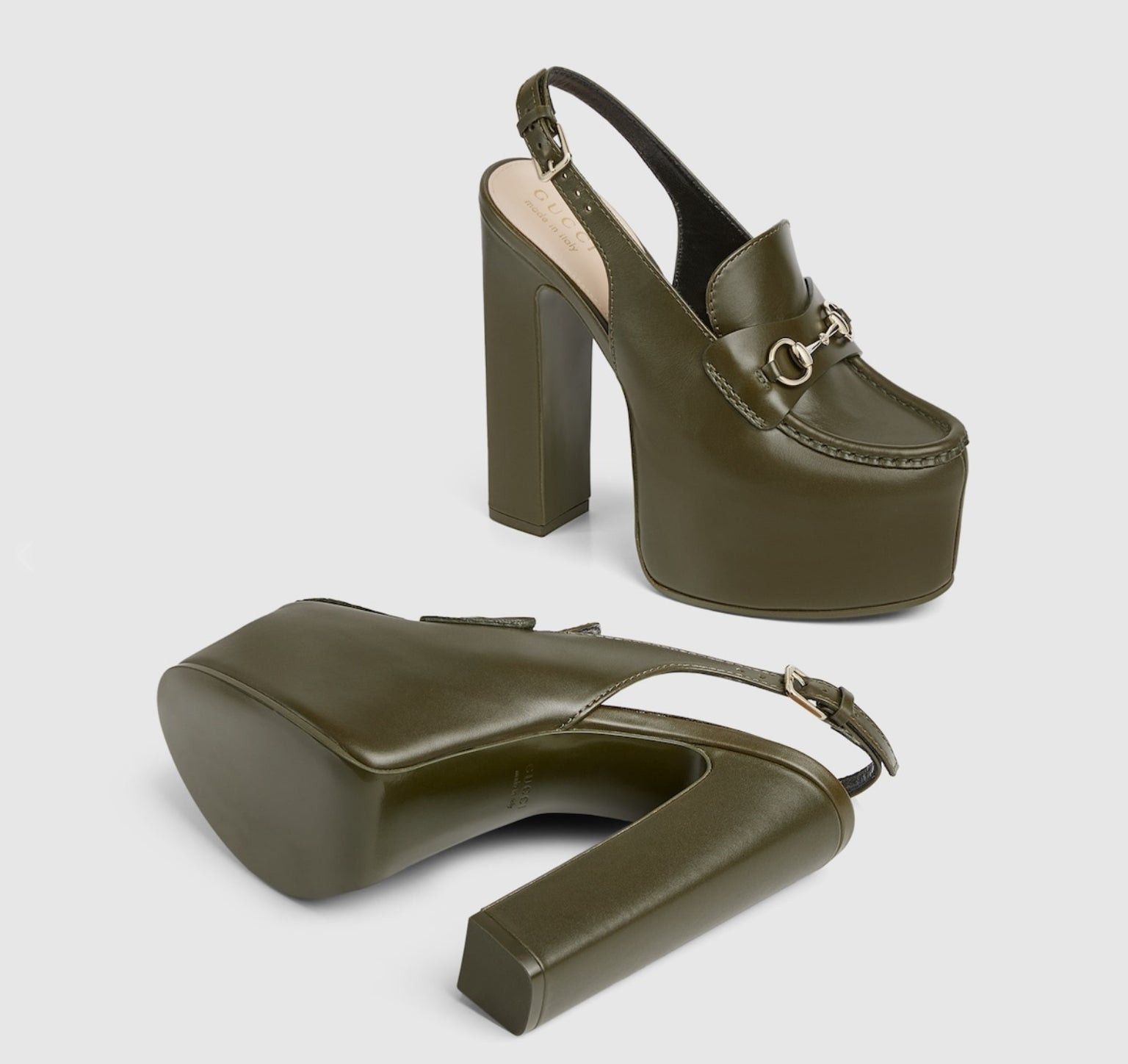 Gucci Gucci Horsebit Platform Slingbacks SIZE 36.5 Size ONE SIZE - 3 Thumbnail