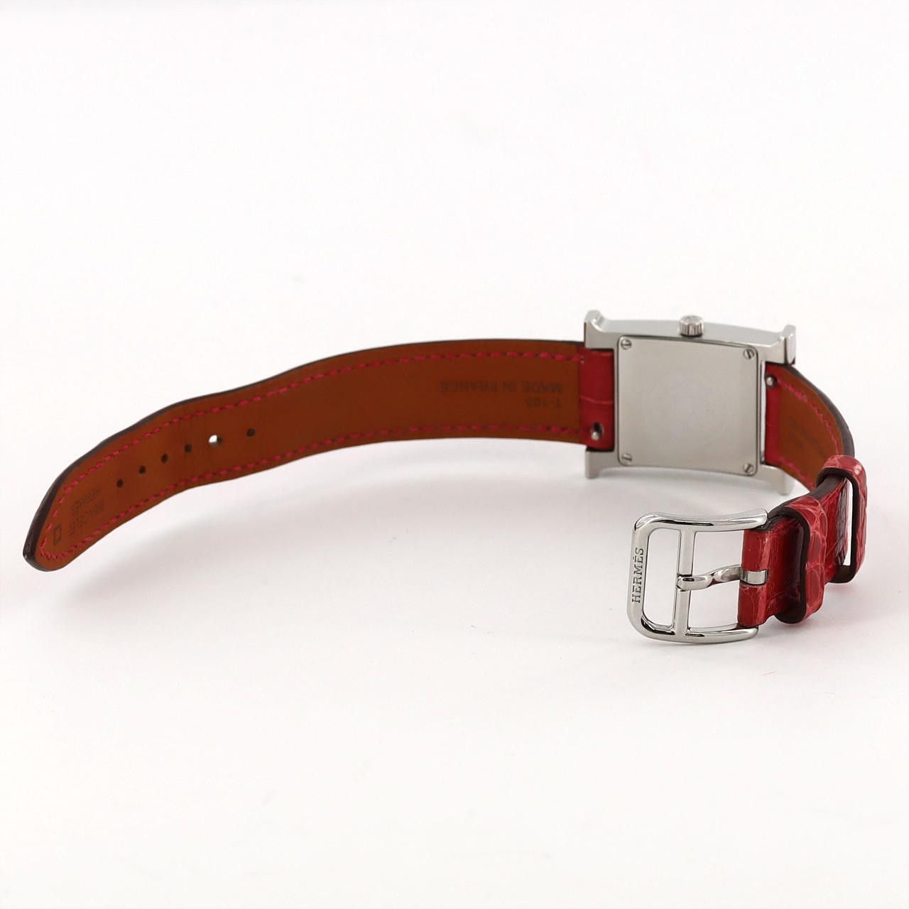 Hermes Hermes Hermes H Watch Stainless Steel Watch Metal Quartz DUTY FREE for USA Size ONE SIZE - 6 Thumbnail