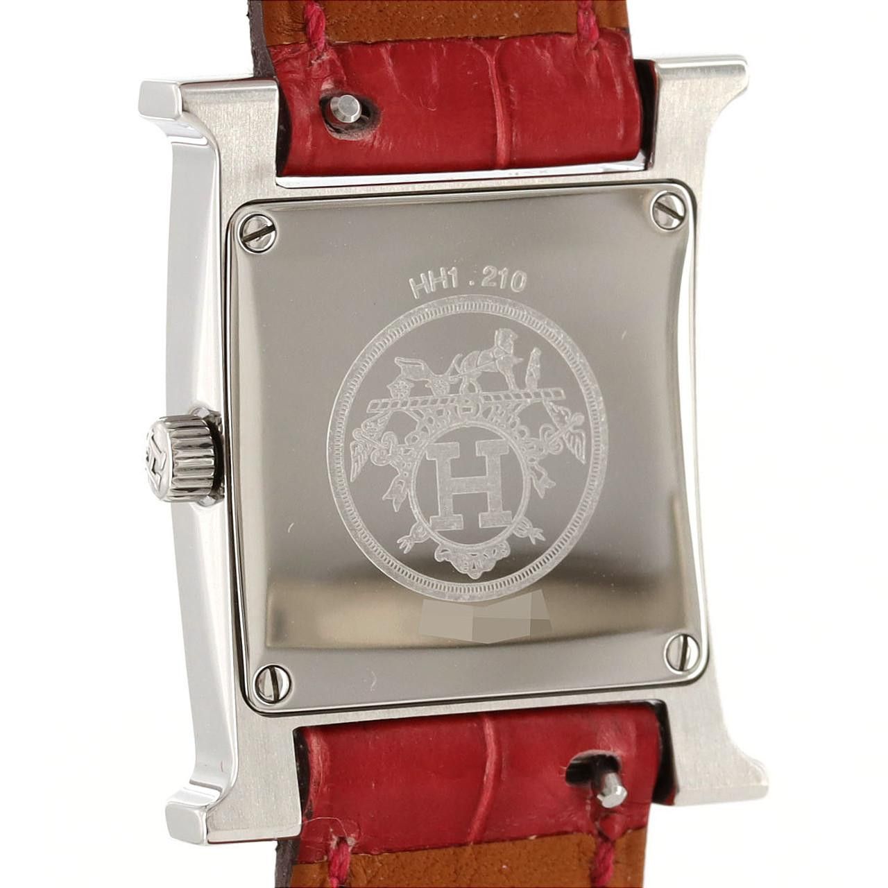 Hermes Hermes Hermes H Watch Stainless Steel Watch Metal Quartz DUTY FREE for USA Size ONE SIZE - 4 Thumbnail
