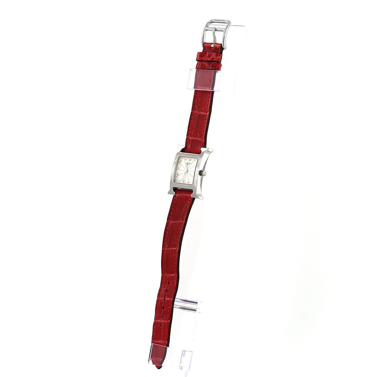 Hermes Hermes Hermes H Watch Stainless Steel Watch Metal Quartz DUTY FREE for USA Size ONE SIZE - 2 Thumbnail