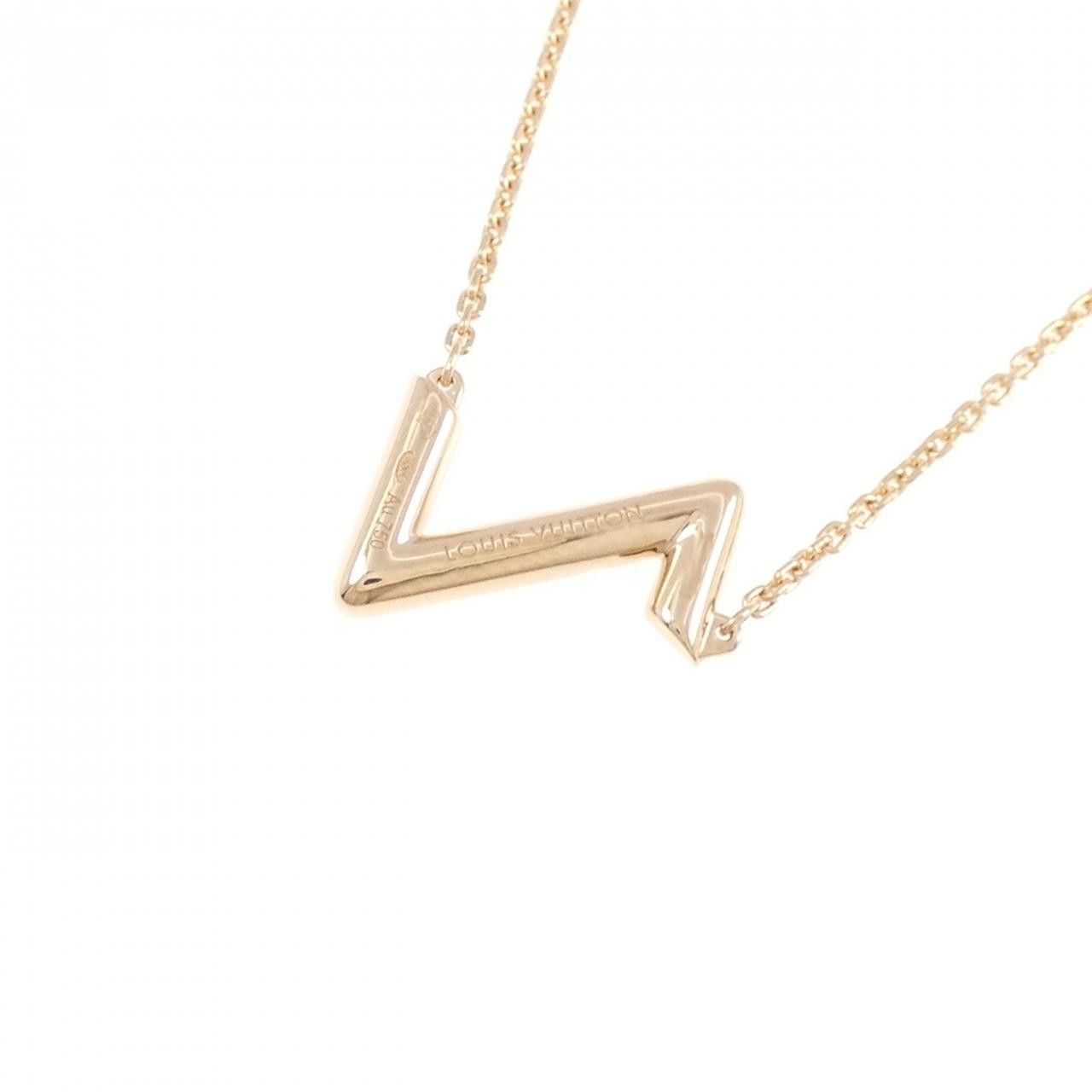 Louis Vuitton Louis Vuitton Louis Vuitton LV Volt Upside Down Au750 Necklace Metal Necklace DUTY FREE for USA Size ONE SIZE - 4 Thumbnail
