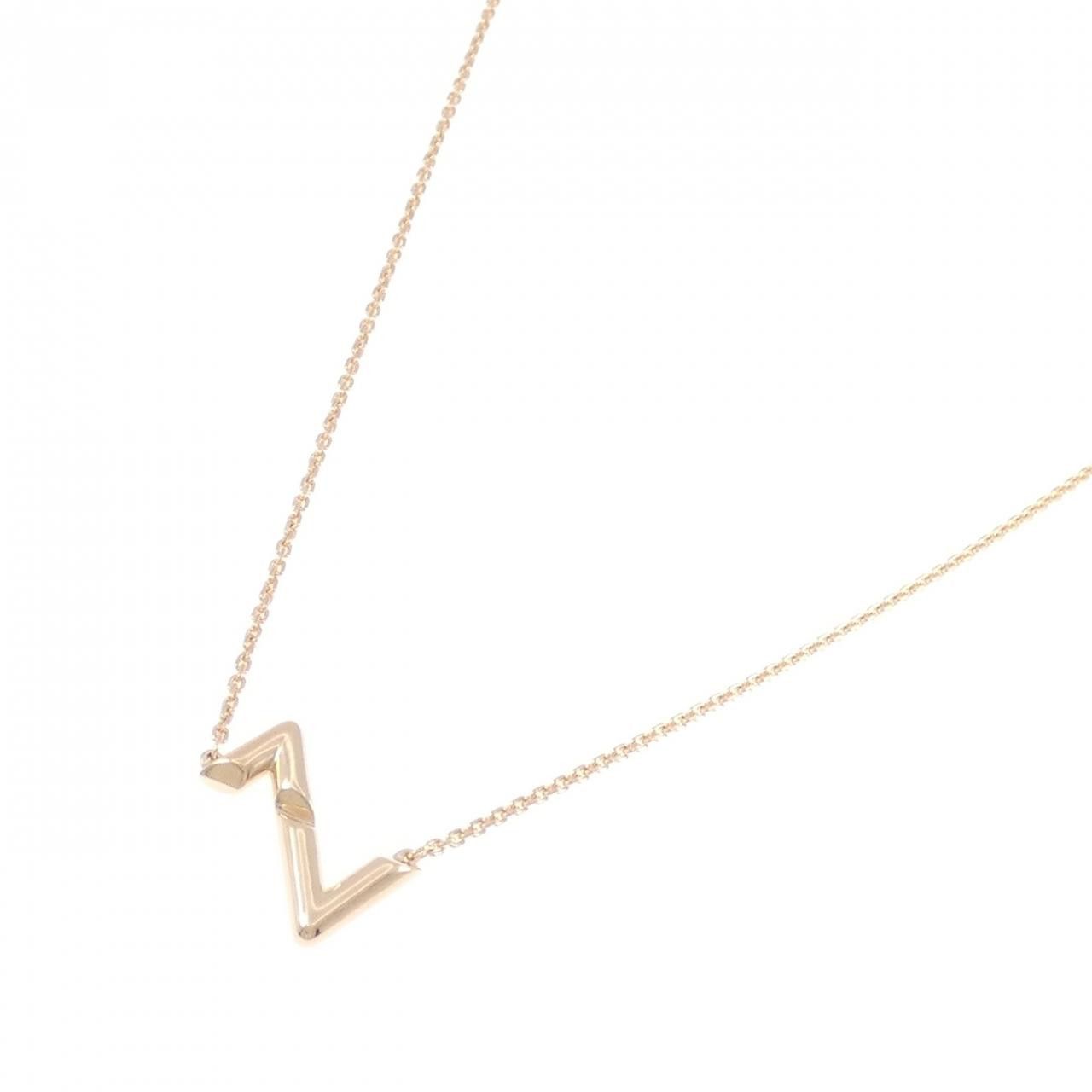 Louis Vuitton Louis Vuitton Louis Vuitton LV Volt Upside Down Au750 Necklace Metal Necklace DUTY FREE for USA Size ONE SIZE - 2 Thumbnail