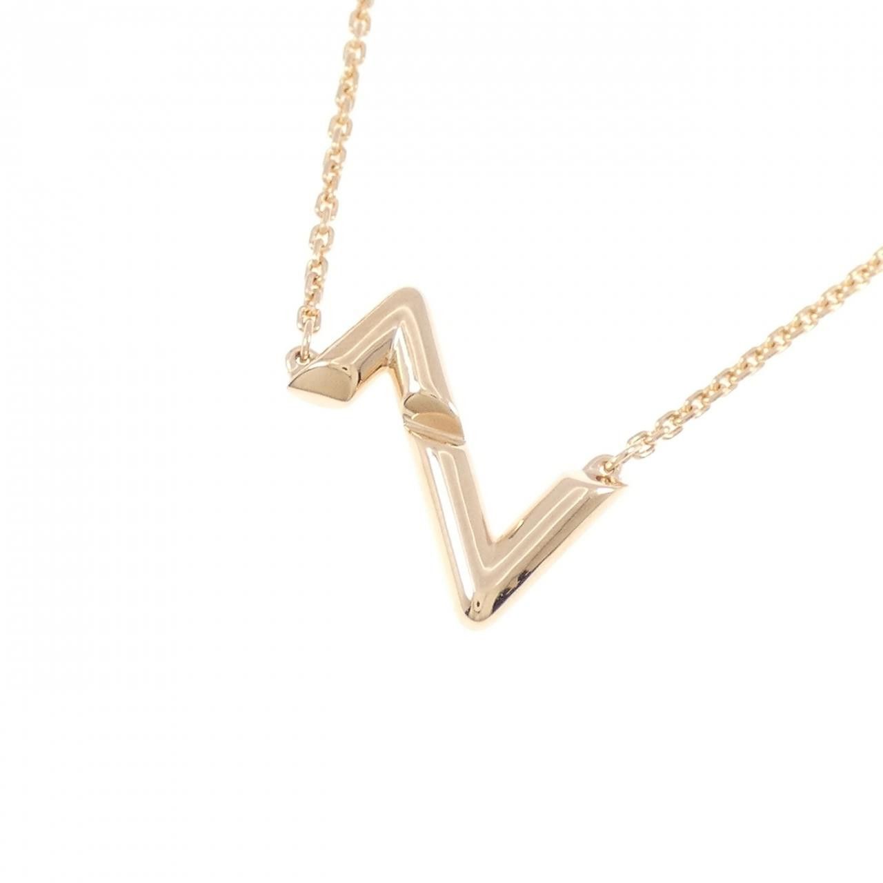 Louis Vuitton Louis Vuitton Louis Vuitton LV Volt Upside Down Au750 Necklace Metal Necklace DUTY FREE for USA Size ONE SIZE - 3 Thumbnail