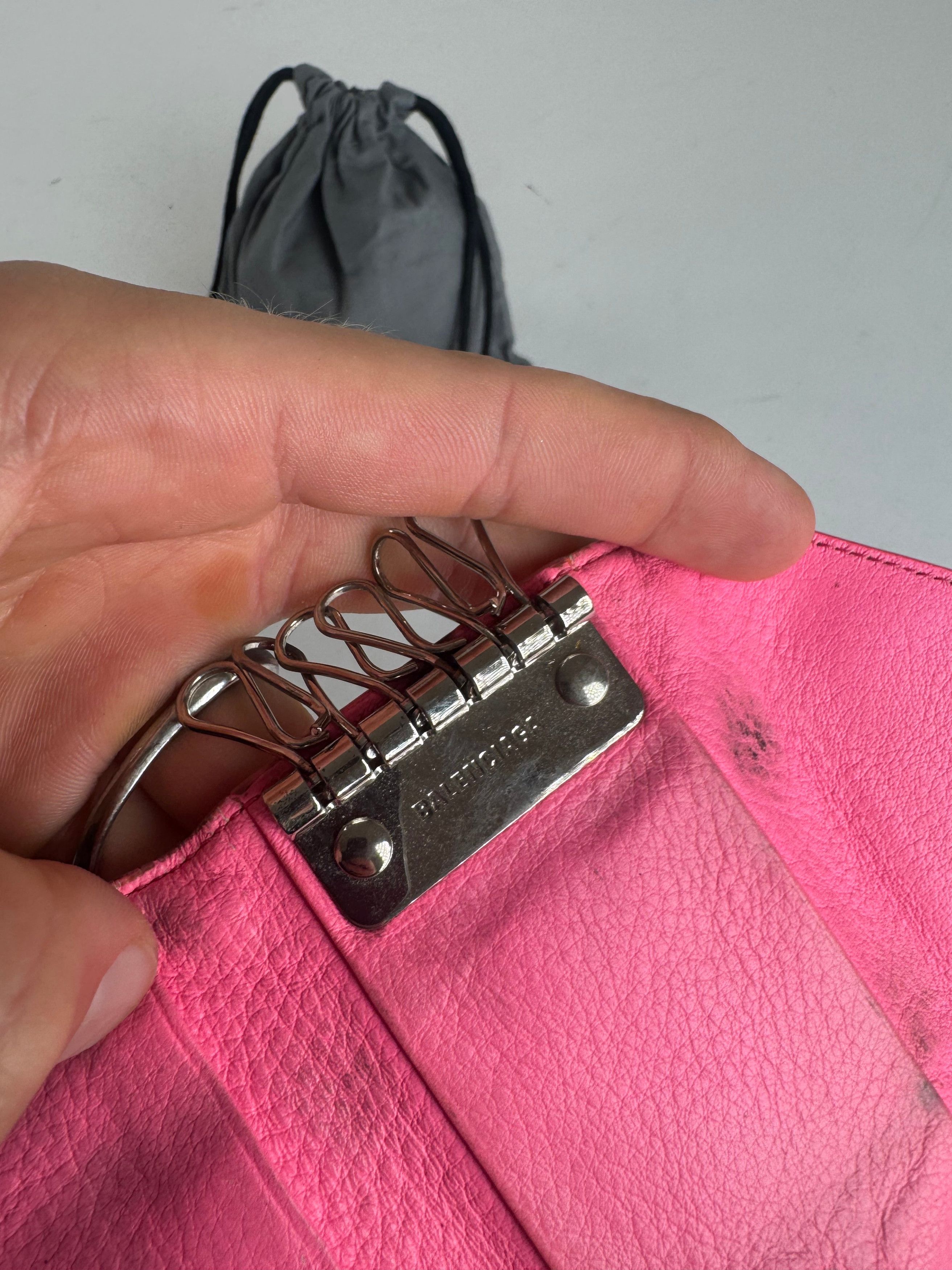 Balenciaga Vintage Leather Cardholder / Key-holder pink Size ONE SIZE - 9 Thumbnail