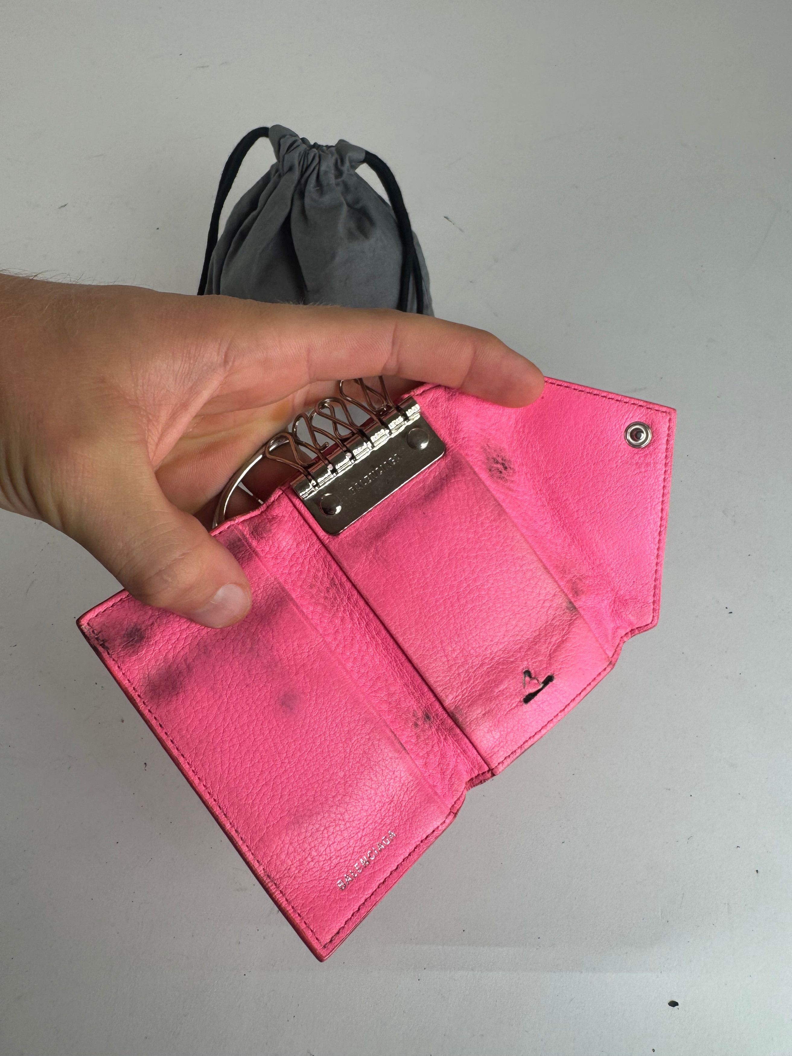 Balenciaga Vintage Leather Cardholder / Key-holder pink Size ONE SIZE - 5 Thumbnail