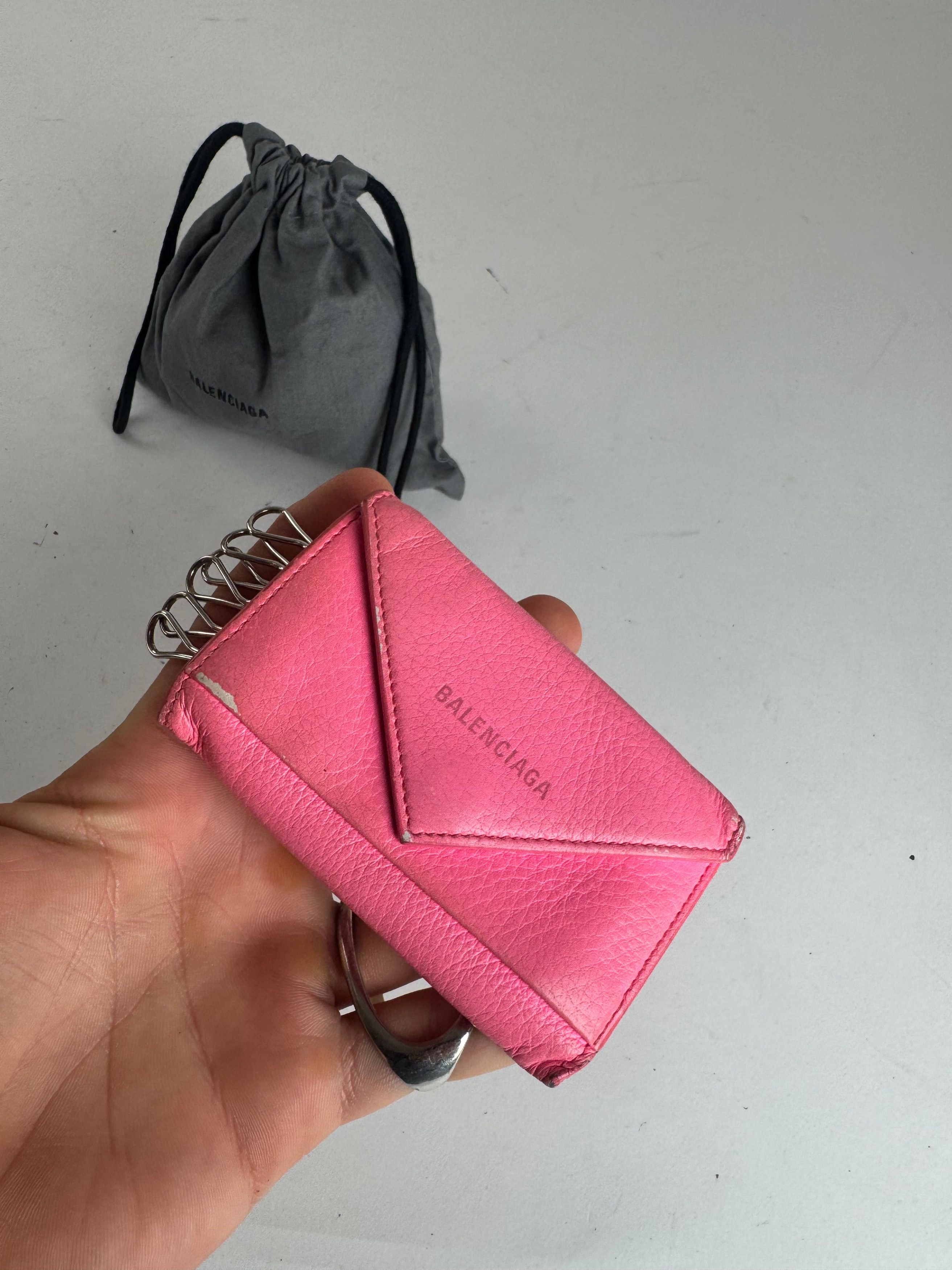 Balenciaga Vintage Leather Cardholder / Key-holder pink Size ONE SIZE - 3 Thumbnail
