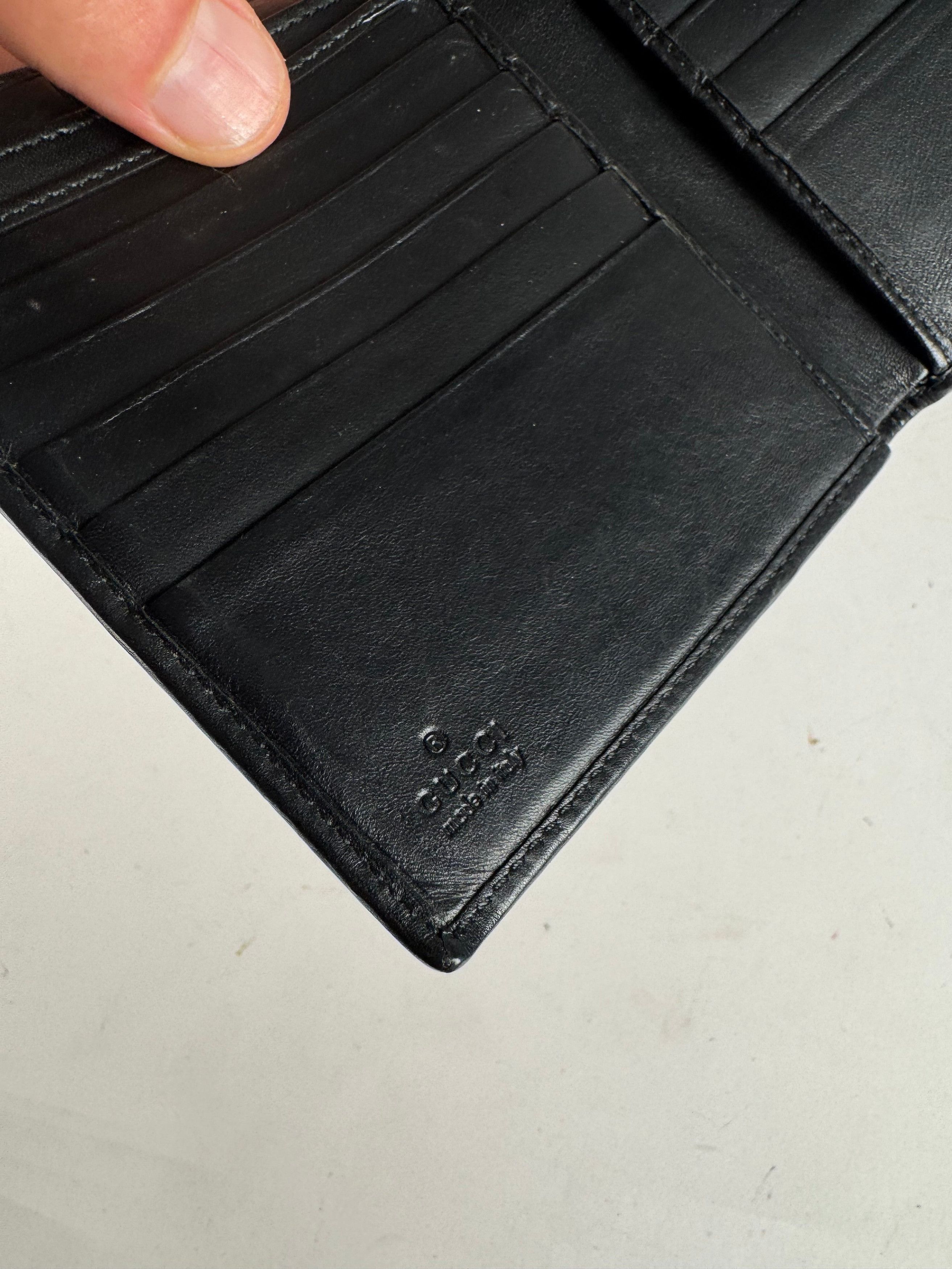 Gucci Vintage Leather Monogram Wallet black Size ONE SIZE - 5 Thumbnail