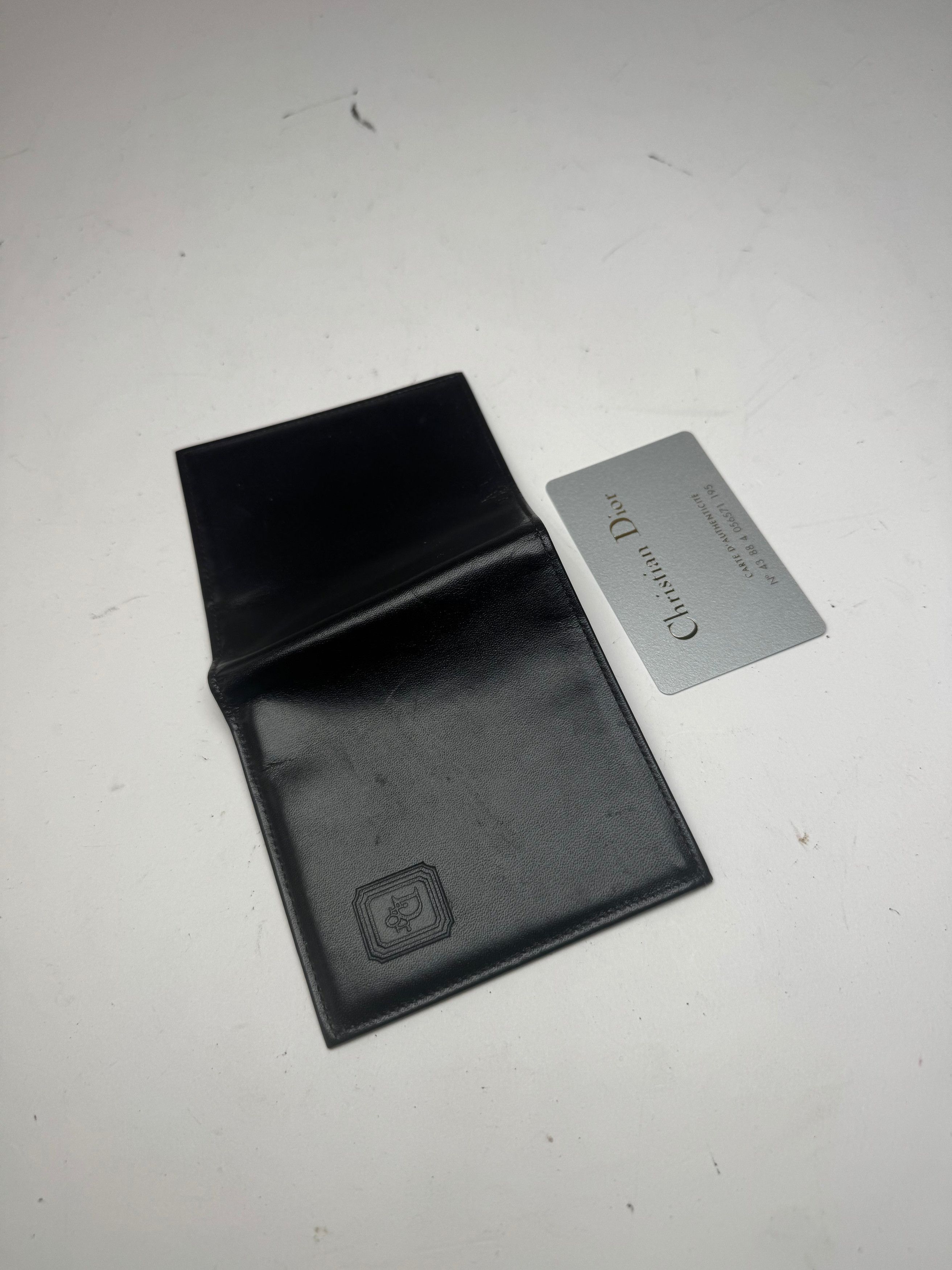 Dior Vintage Flapable Leather Wallet Black Size ONE SIZE - 3 Thumbnail