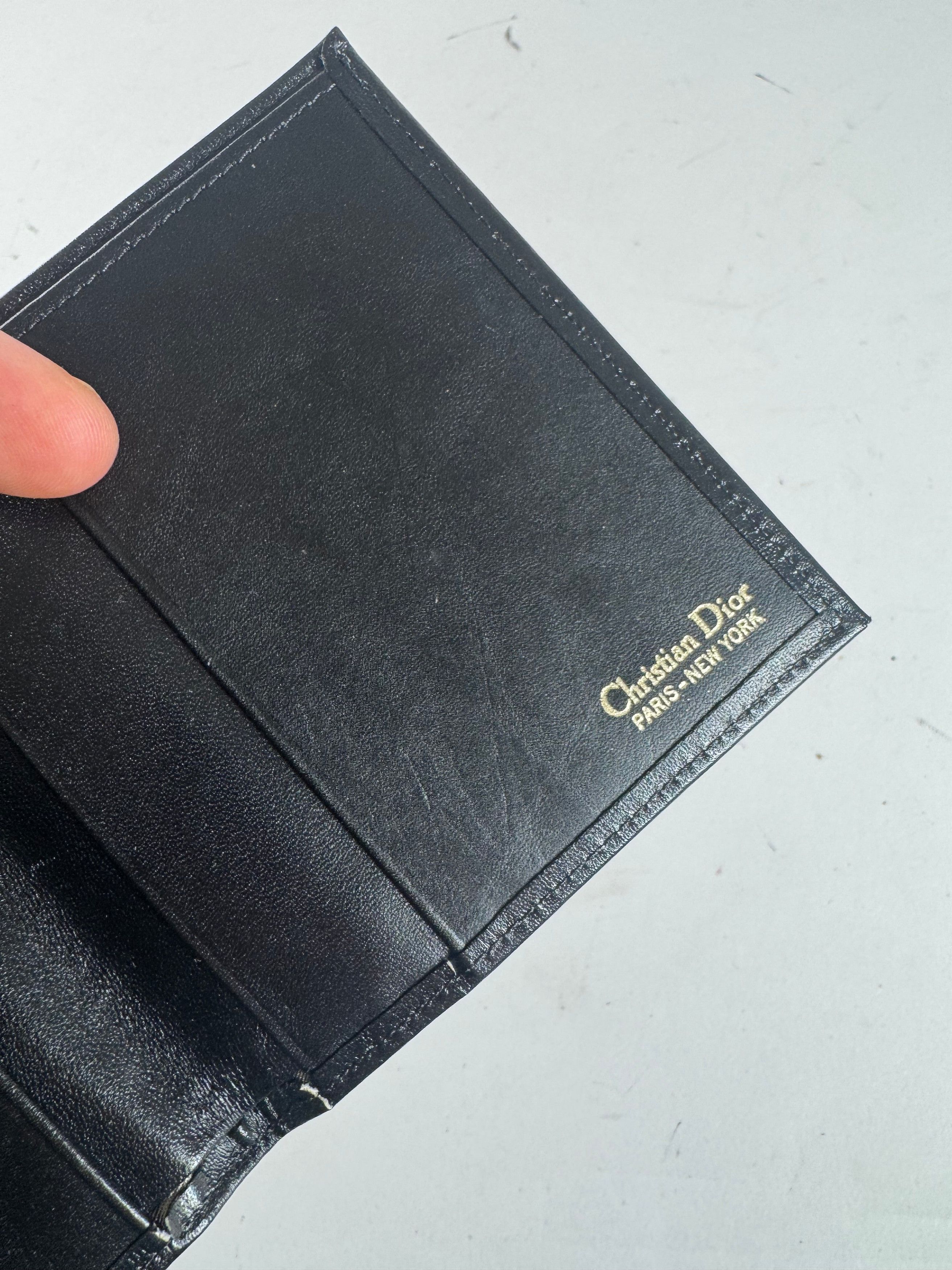 Dior Vintage Flapable Leather Wallet Black Size ONE SIZE - 8 Thumbnail