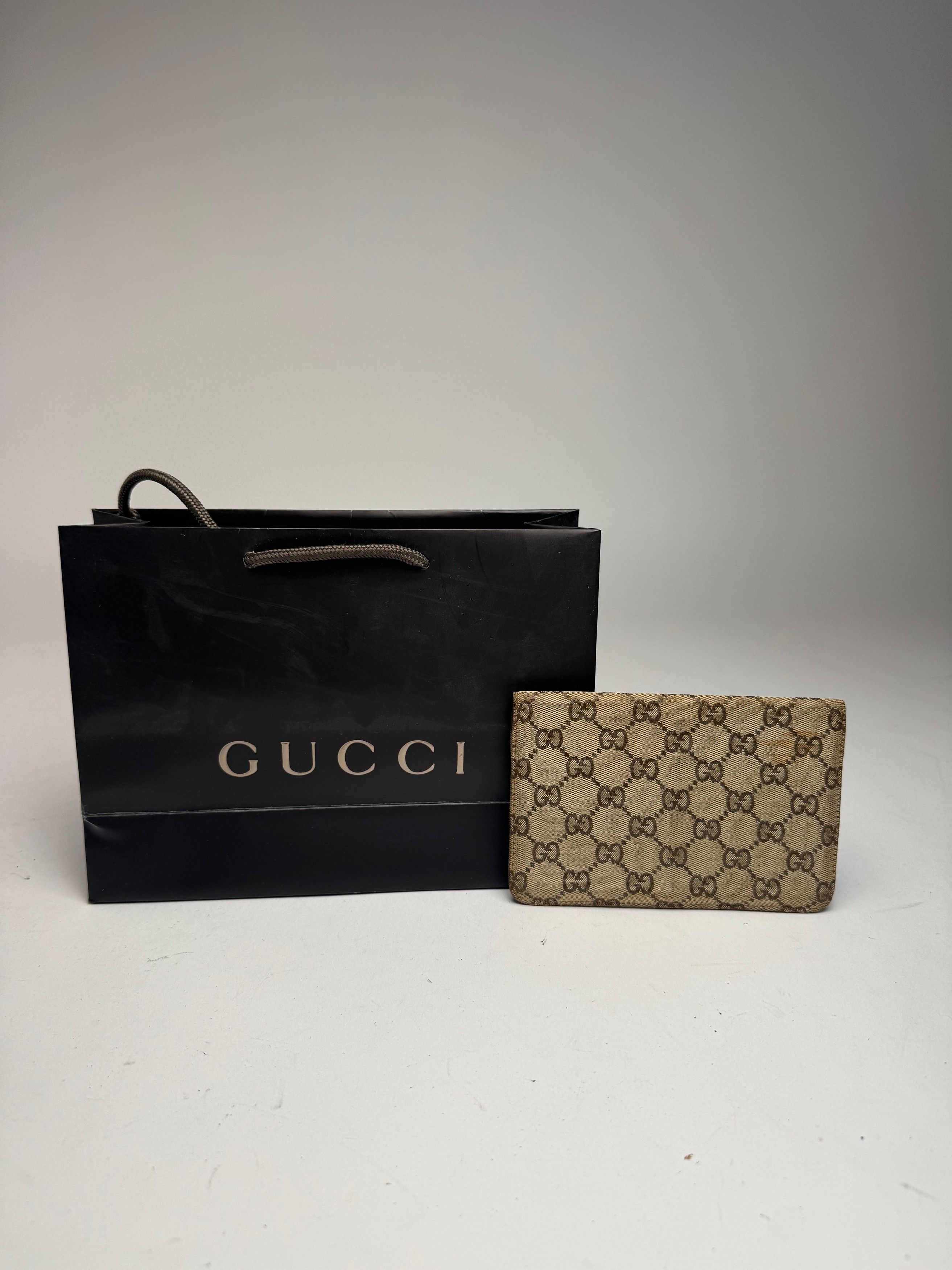 Gucci Vintage Monogram Leather Card Holder Horsebit Beige Size ONE SIZE - 6 Thumbnail