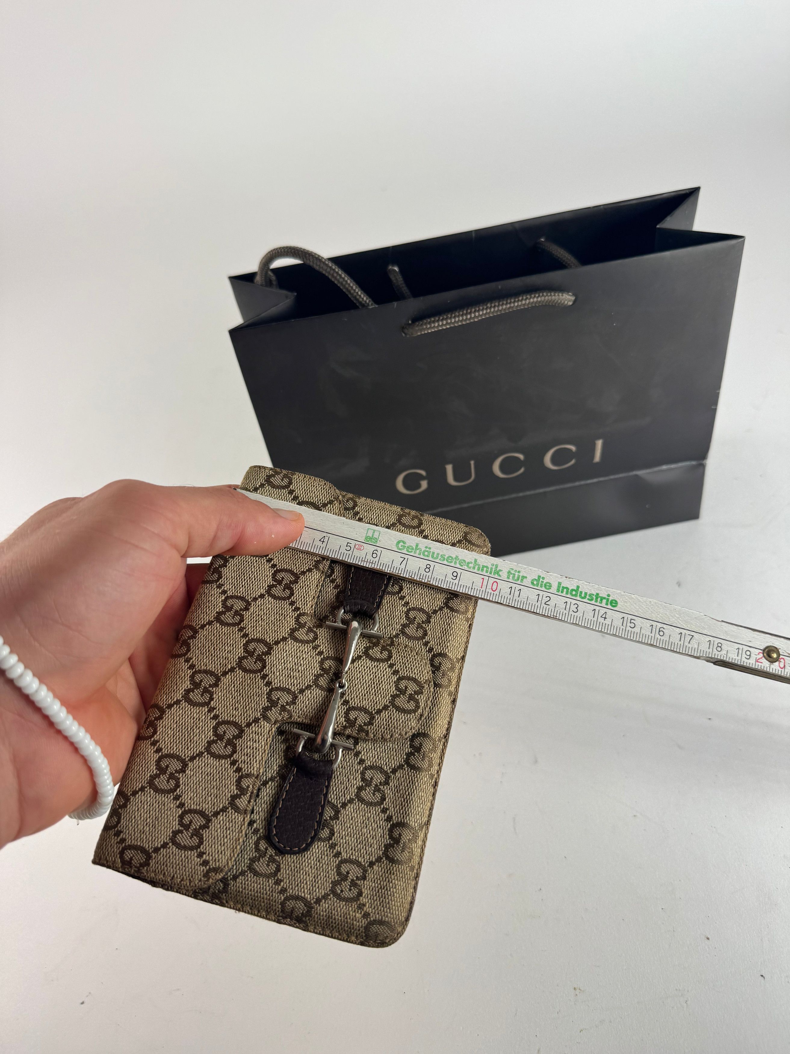 Gucci Vintage Monogram Leather Card Holder Horsebit Beige Size ONE SIZE - 10 Thumbnail