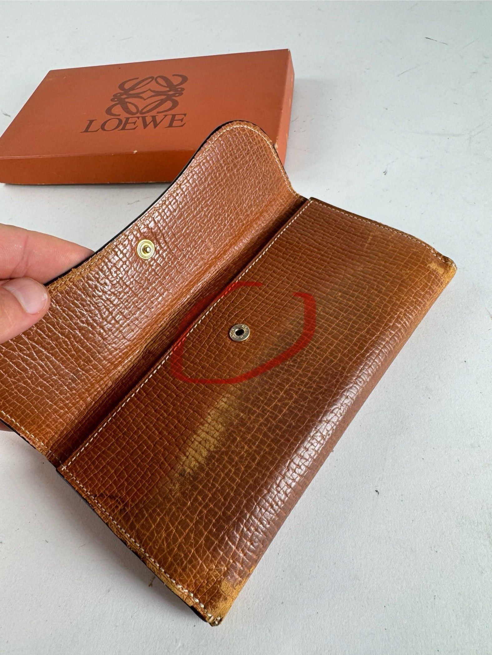 Loewe Vintage Madrid Leather Wallet Brown Size ONE SIZE - 7 Thumbnail