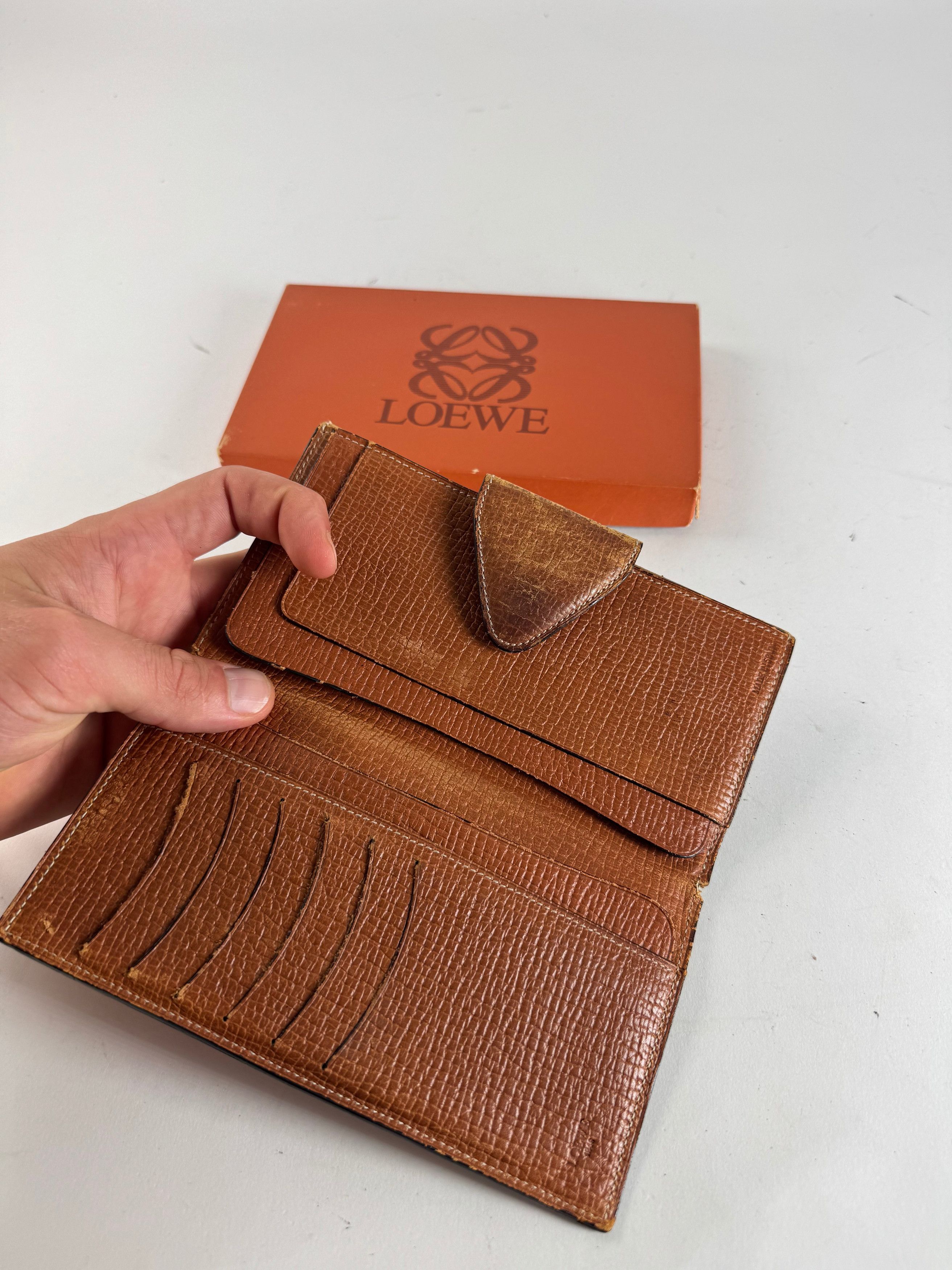 Loewe Vintage Madrid Leather Wallet Brown Size ONE SIZE - 3 Thumbnail
