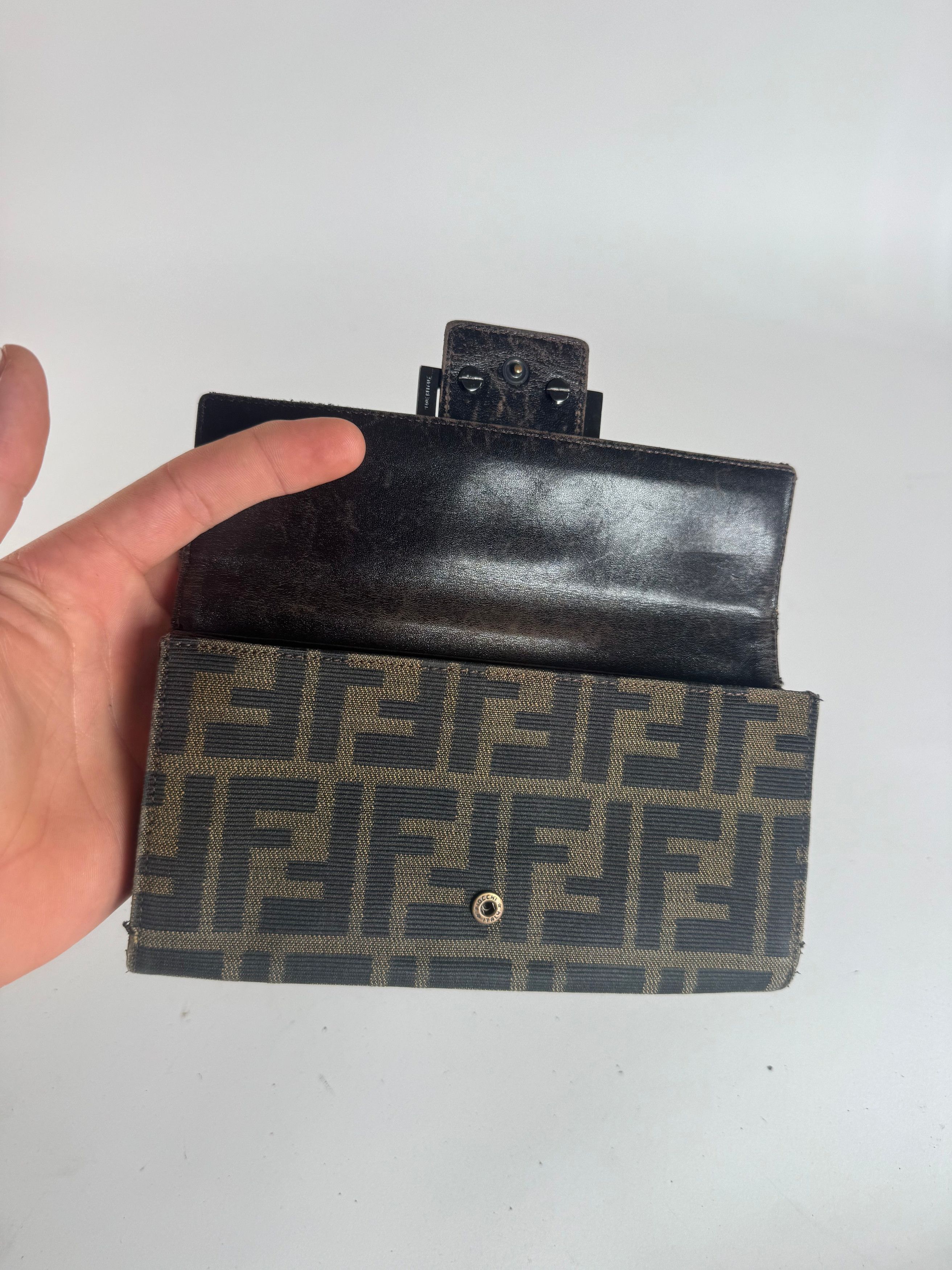 Fendi Vintage Baguette Leather Wallet Brown Size ONE SIZE - 3 Thumbnail