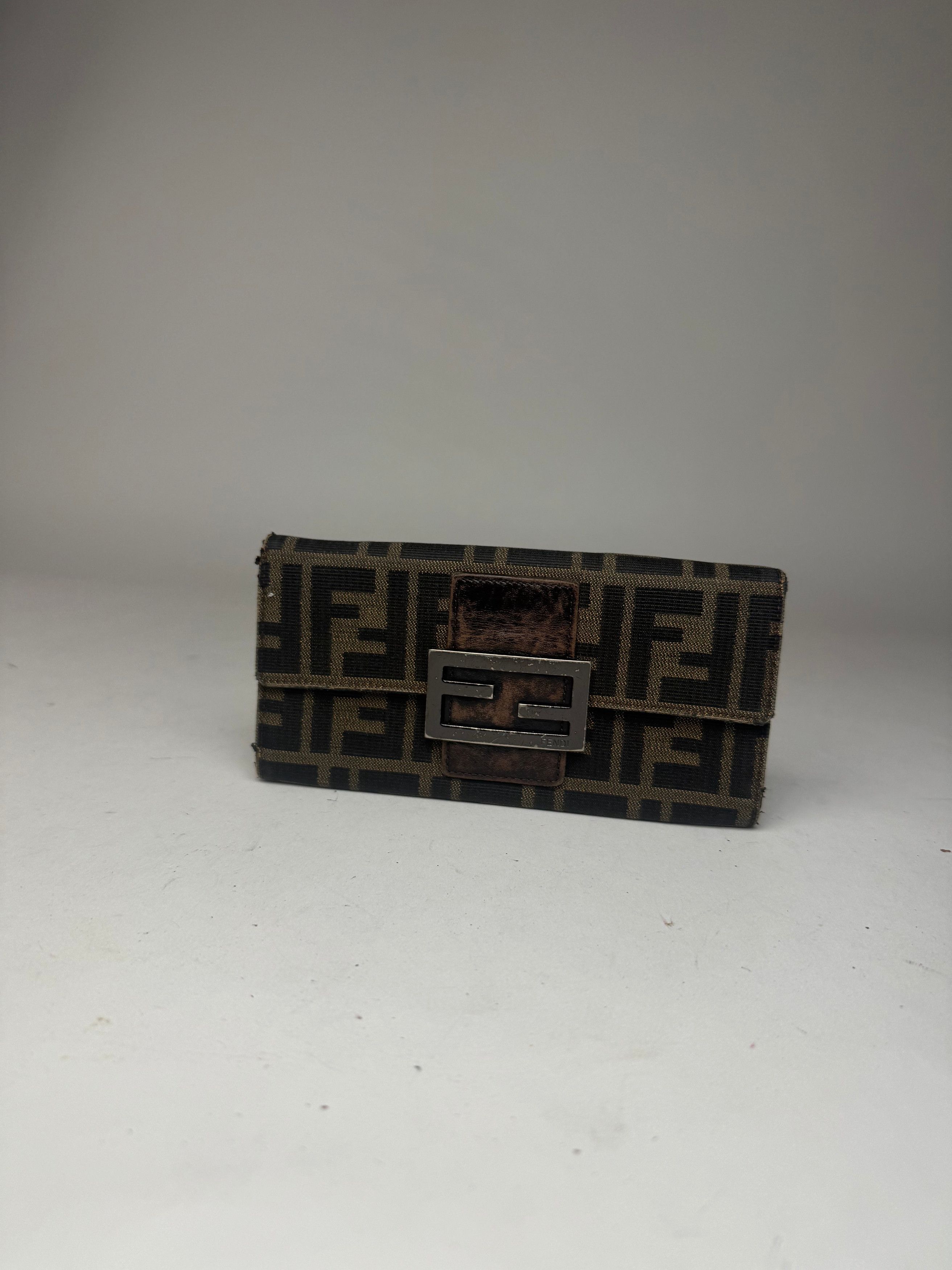 Fendi Vintage Baguette Leather Wallet Brown Size ONE SIZE - 6 Thumbnail