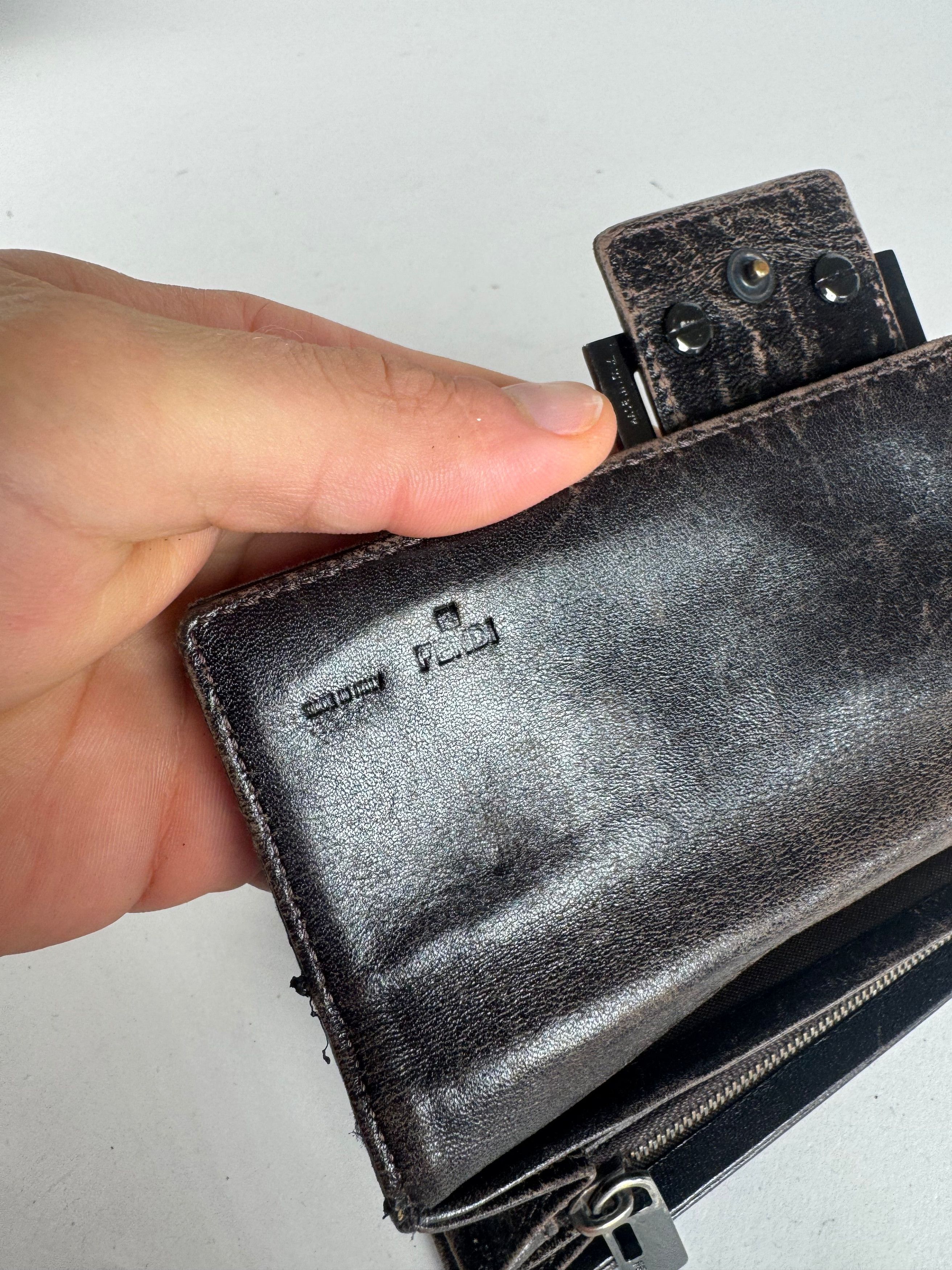 Fendi Vintage Baguette Leather Wallet Brown Size ONE SIZE - 5 Thumbnail