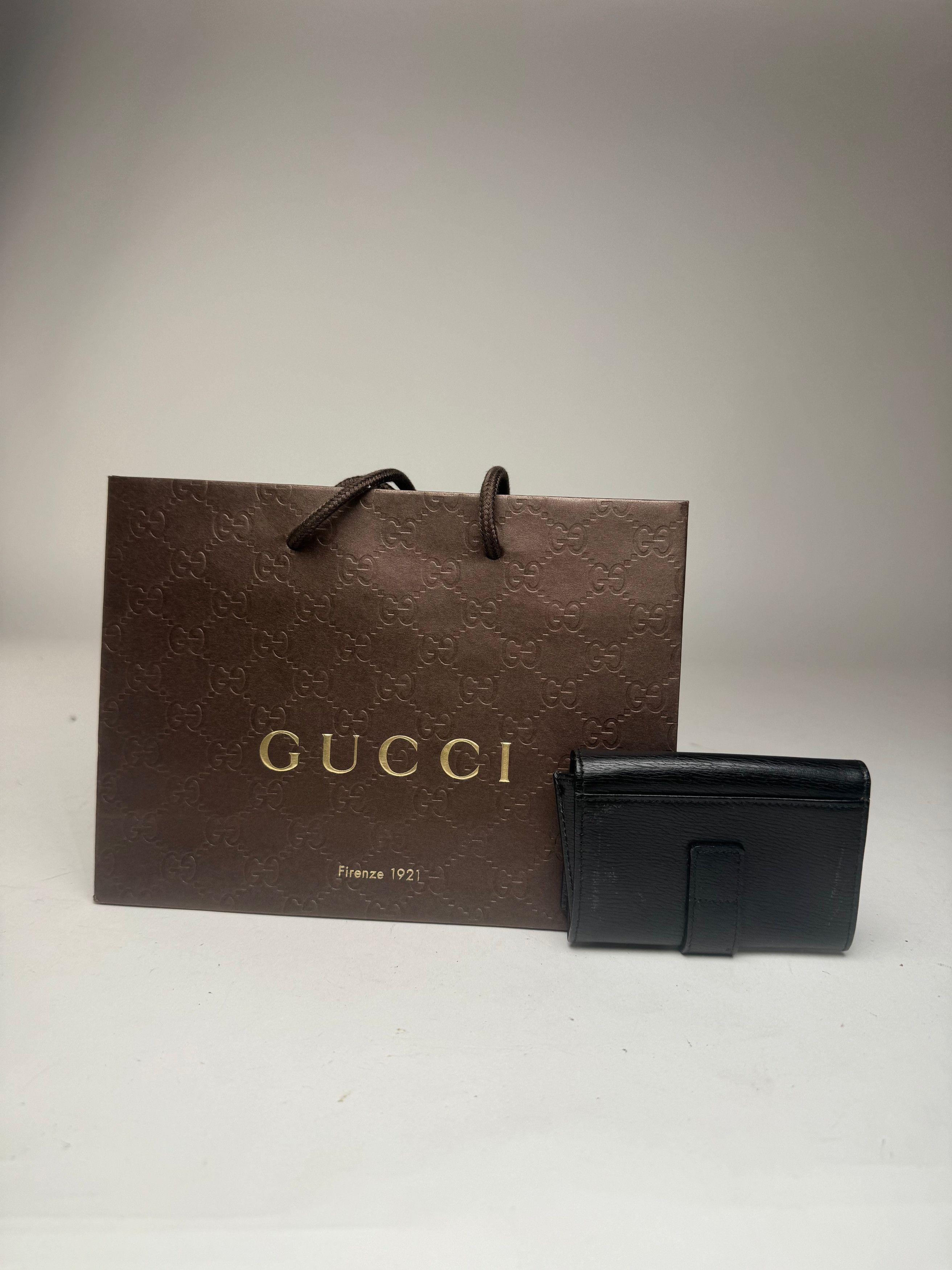 Gucci Vintage Leather Cardholder Black Size ONE SIZE - 9 Thumbnail