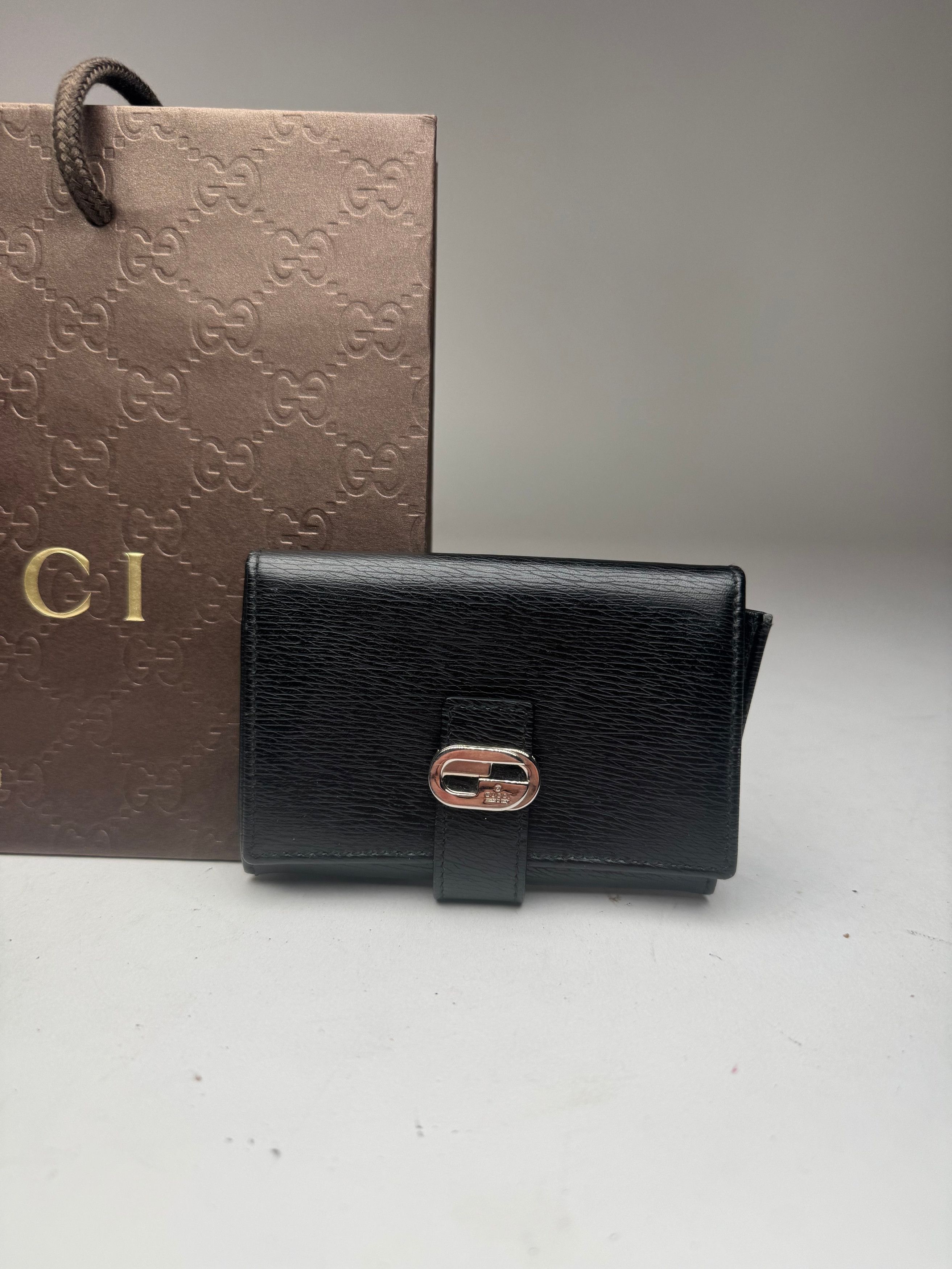 Gucci Vintage Leather Cardholder Black Size ONE SIZE - 7 Thumbnail
