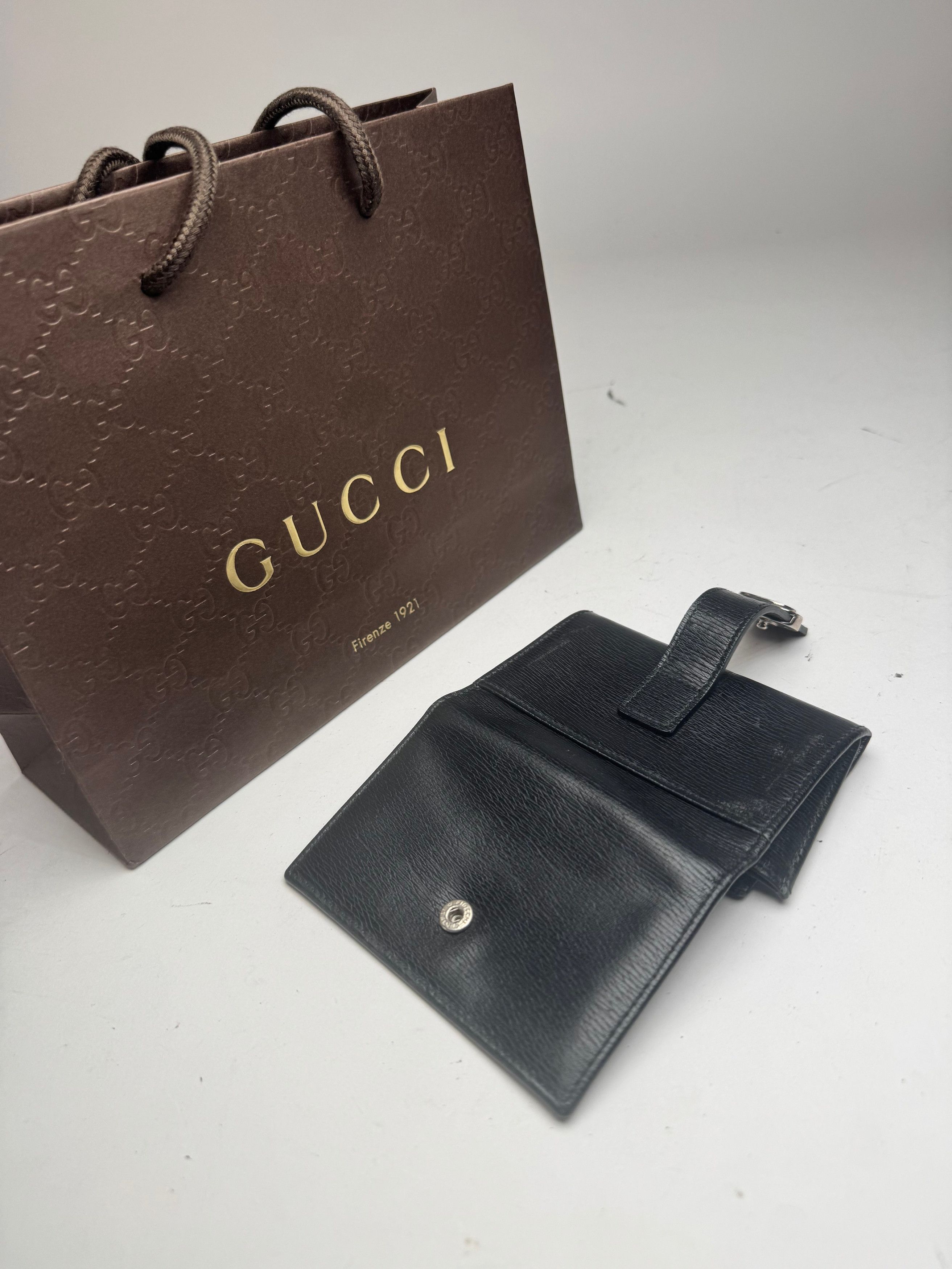 Gucci Vintage Leather Cardholder Black Size ONE SIZE - 11 Thumbnail