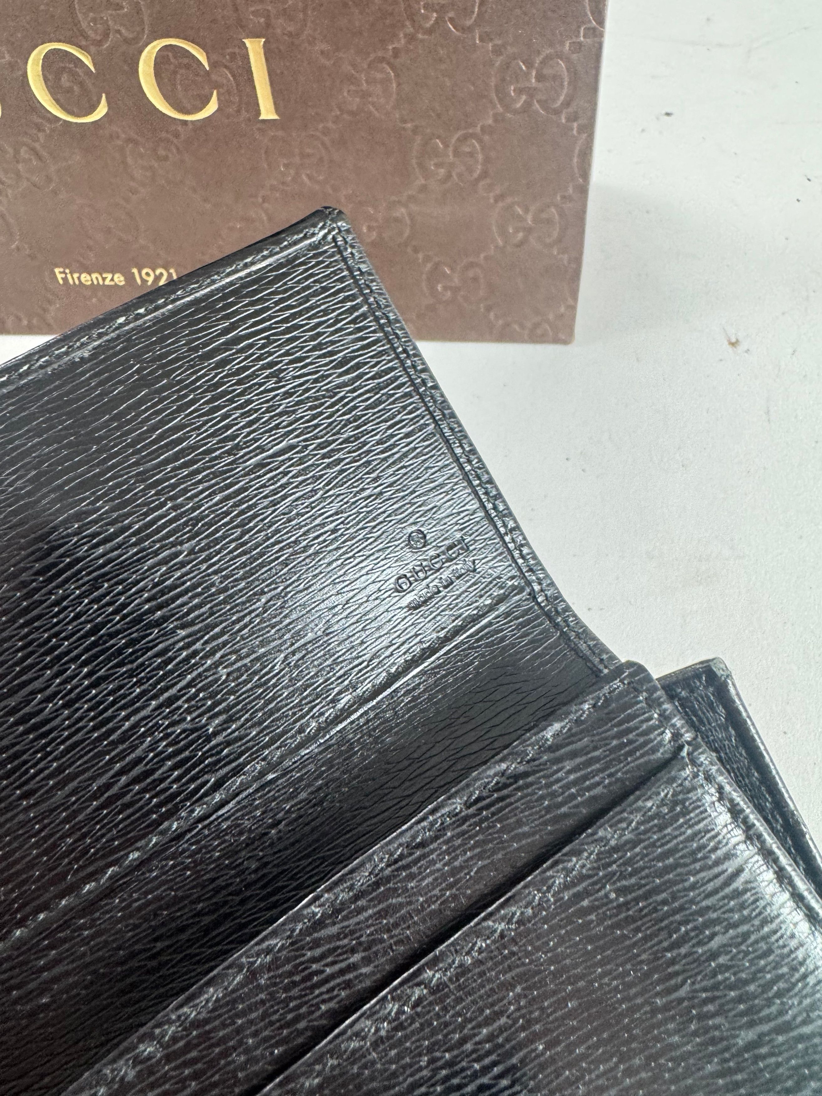 Gucci Vintage Leather Cardholder Black Size ONE SIZE - 8 Thumbnail