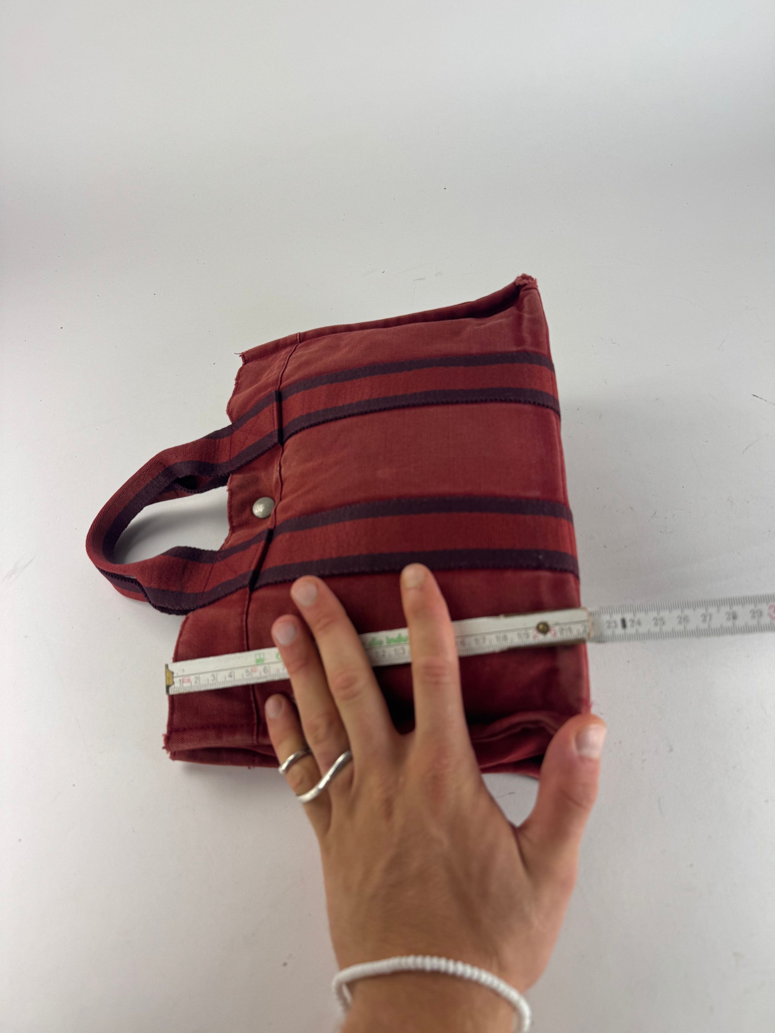 Other Vintage Hermes mini Canvas Tote Bag red Black Size ONE SIZE - 13 Thumbnail