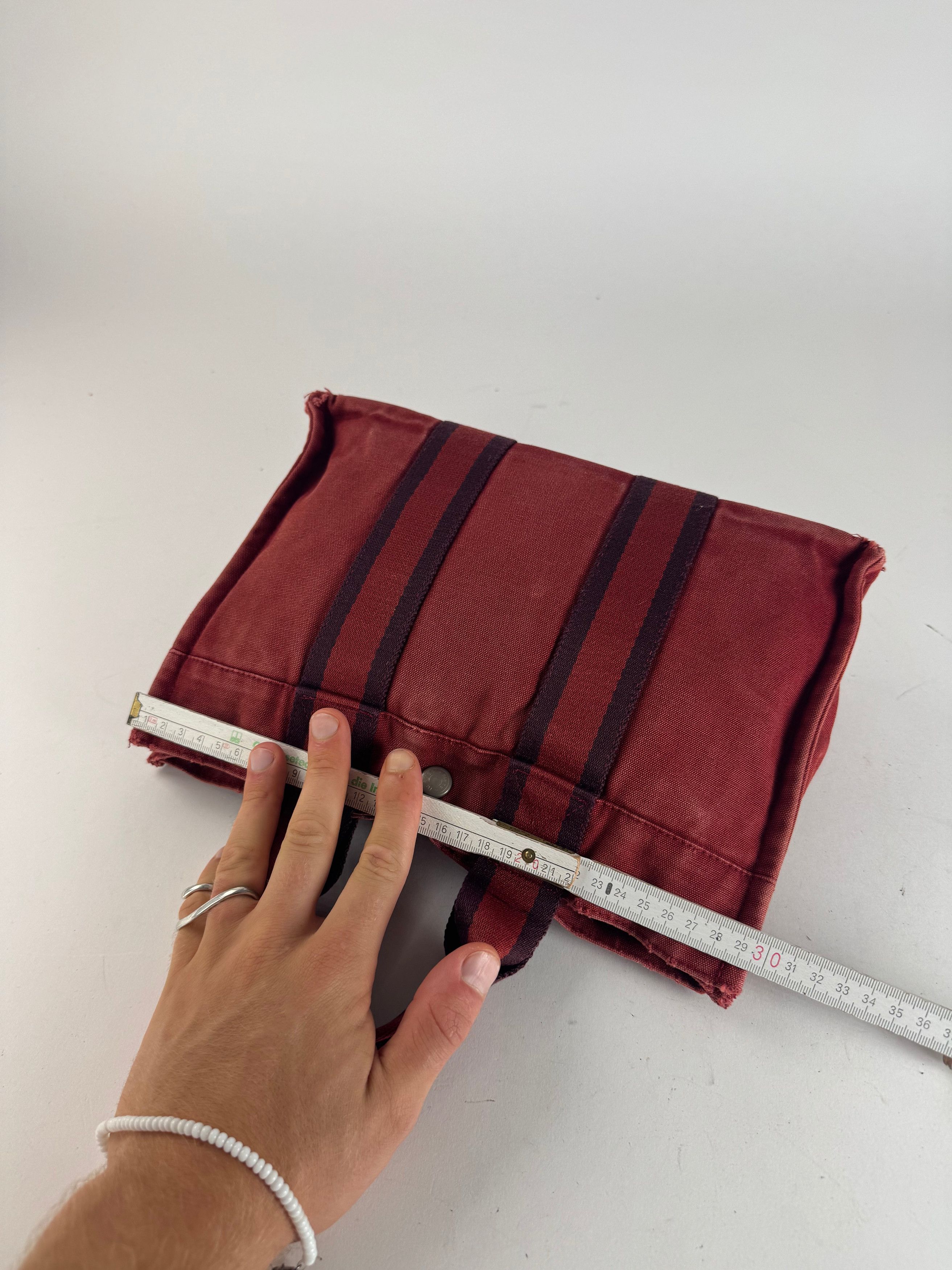 Other Vintage Hermes mini Canvas Tote Bag red Black Size ONE SIZE - 12 Thumbnail