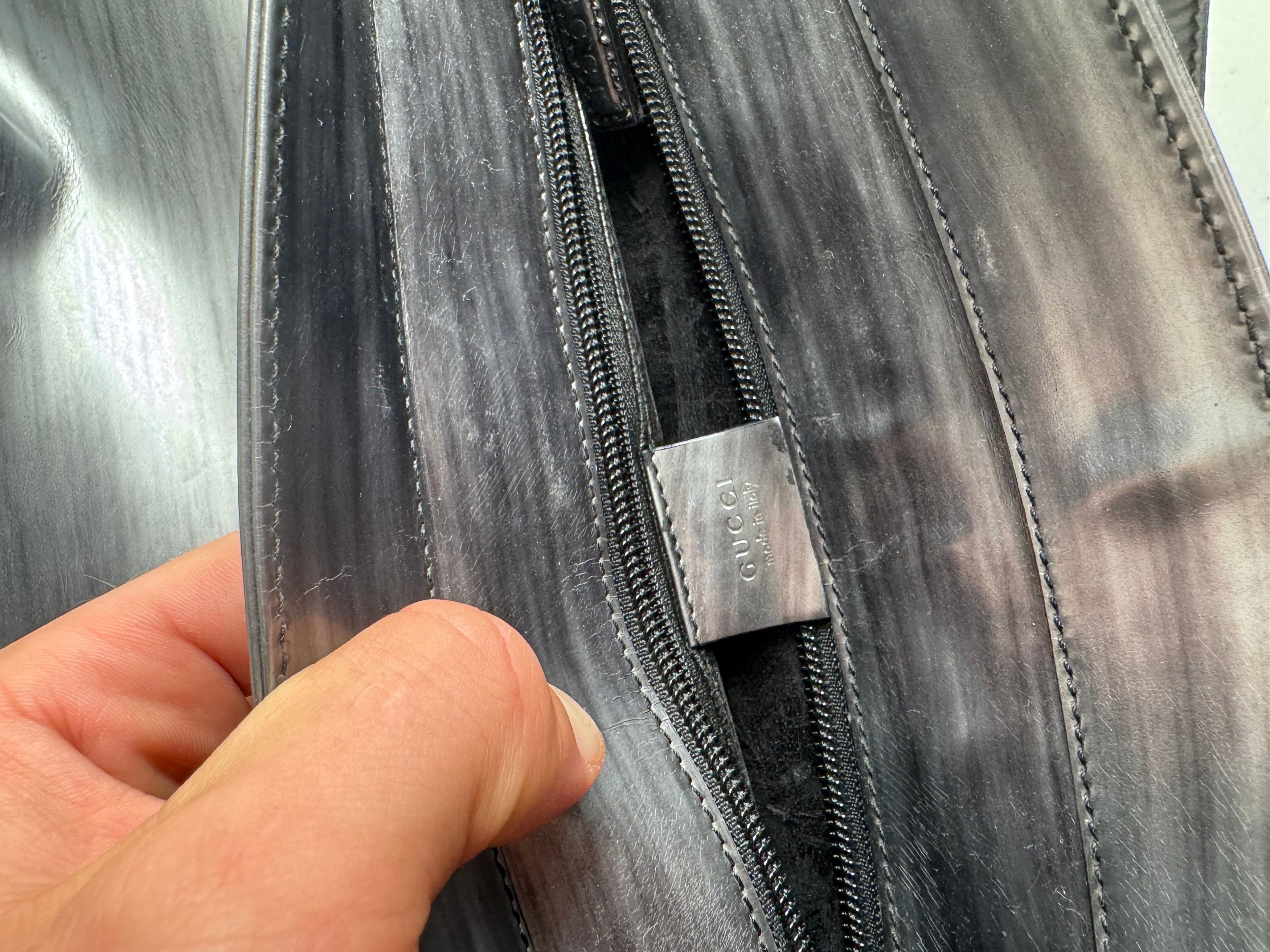 Gucci Vintage Patent Leather Bag black silver Size ONE SIZE - 7 Thumbnail