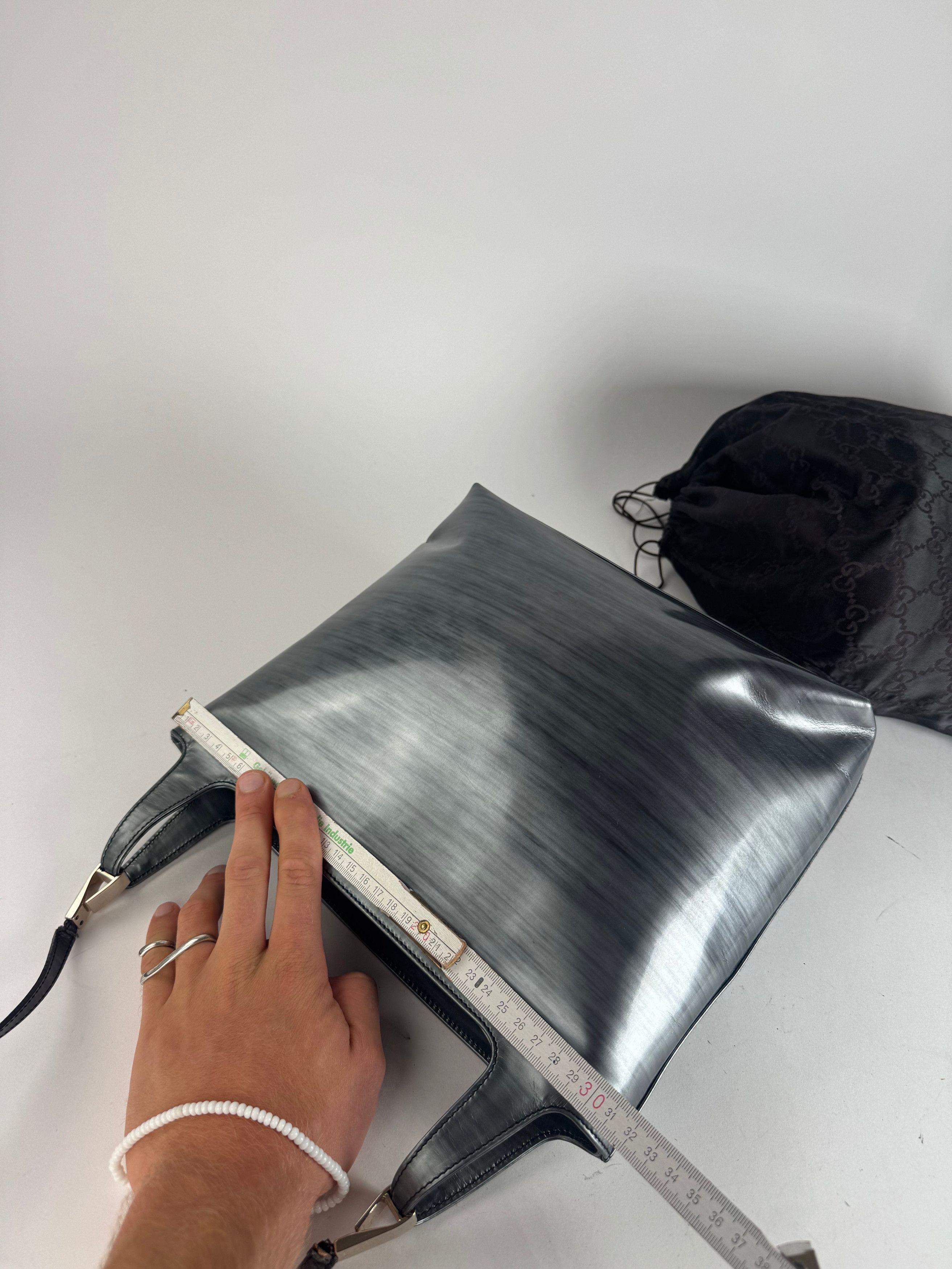 Gucci Vintage Patent Leather Bag black silver Size ONE SIZE - 11 Thumbnail