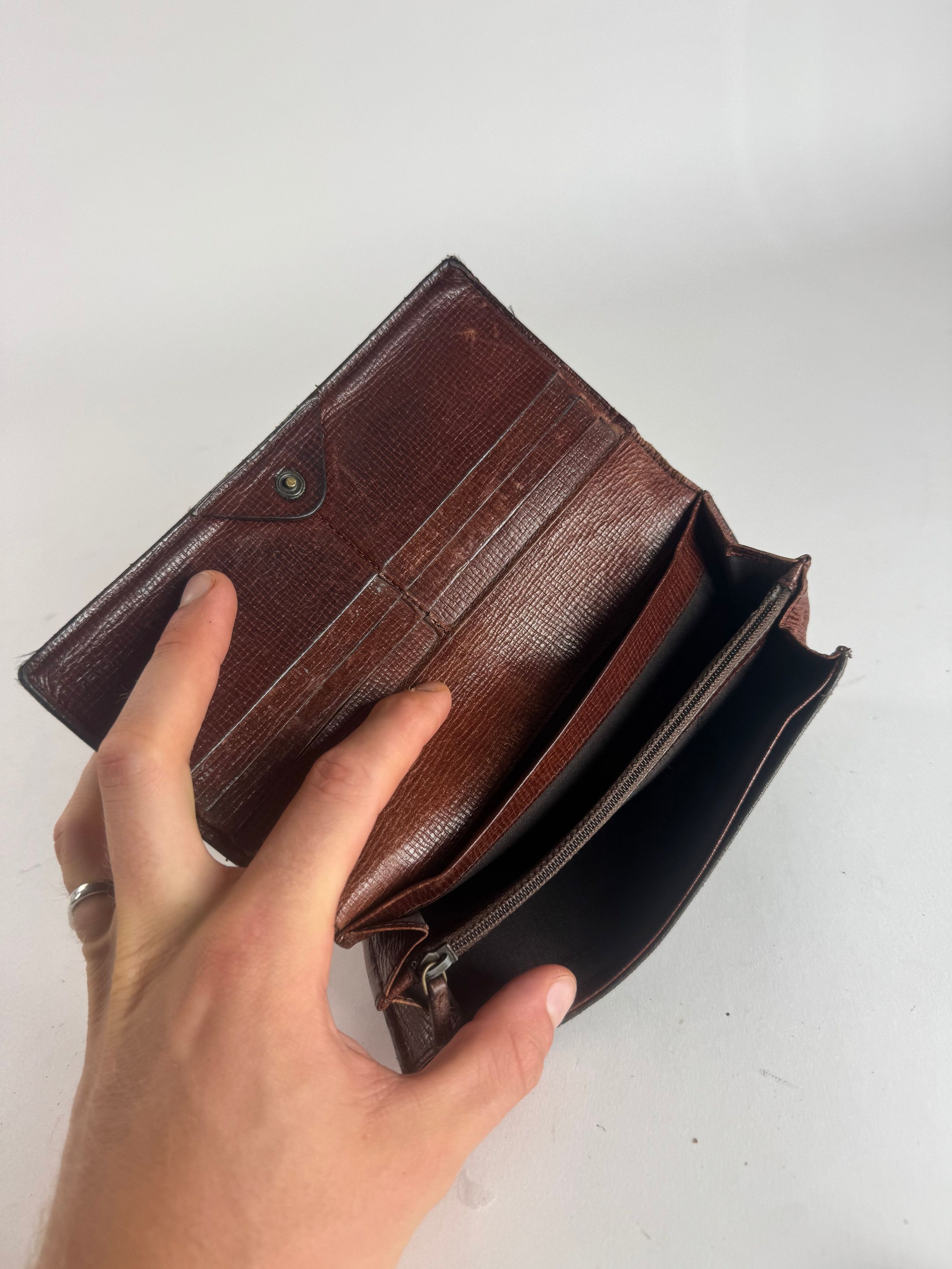 Fendi Vintage FF monogram Leather Wallet Brown Size ONE SIZE - 6 Thumbnail