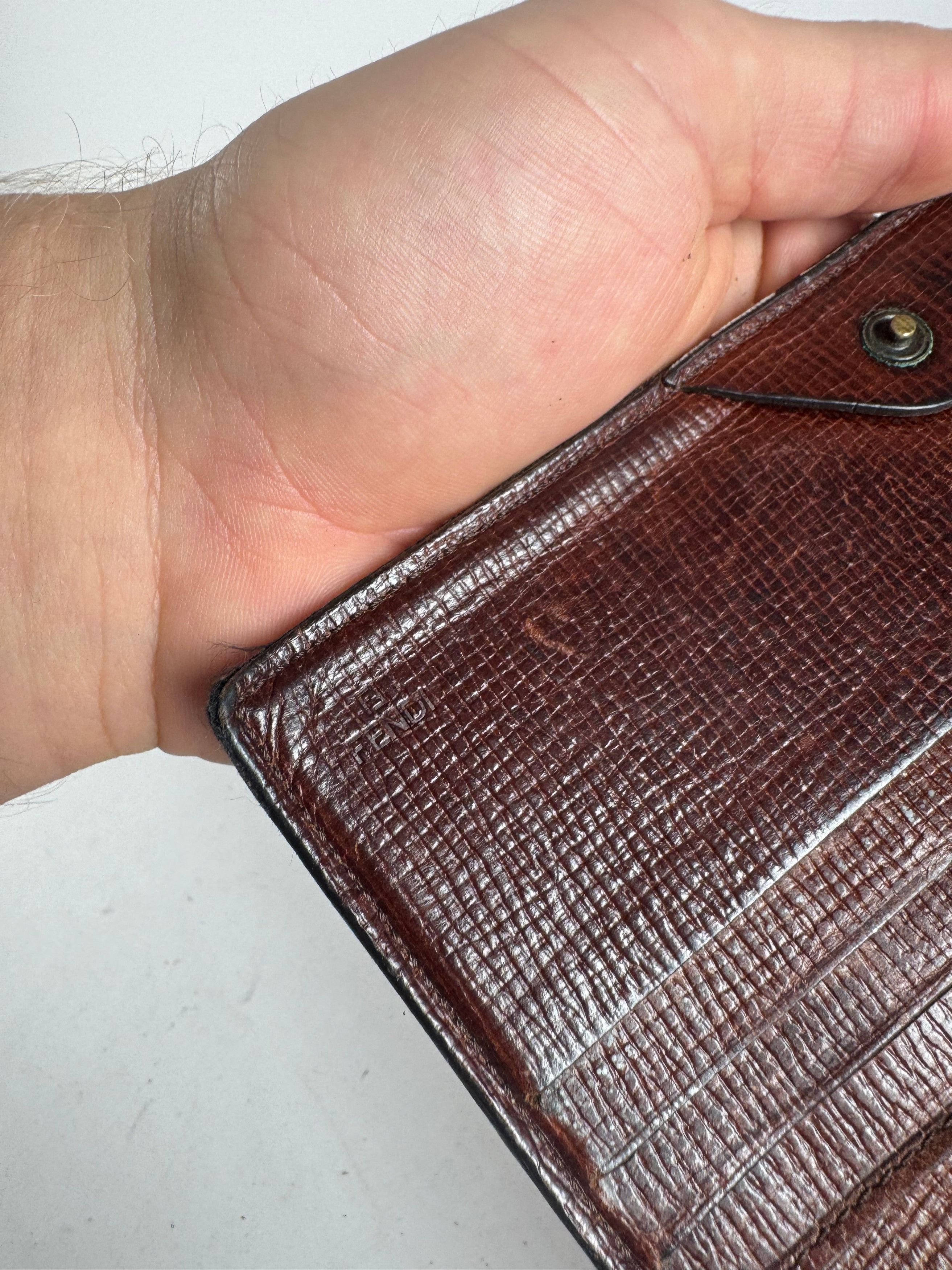 Fendi Vintage FF monogram Leather Wallet Brown Size ONE SIZE - 4 Thumbnail
