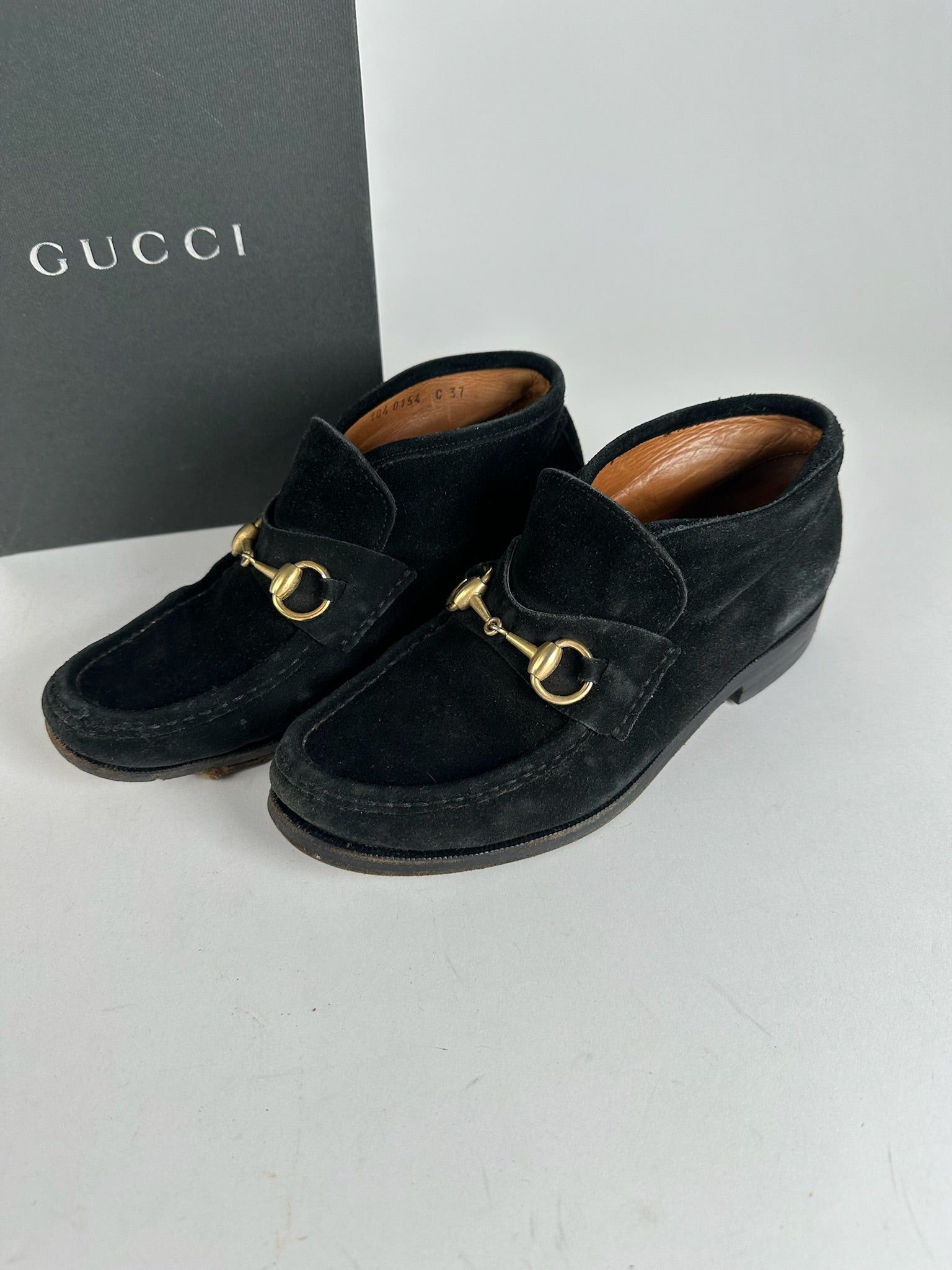Gucci Vintage Horsebit Suese shoes black Size US 6 / IT 36 - 2 Thumbnail