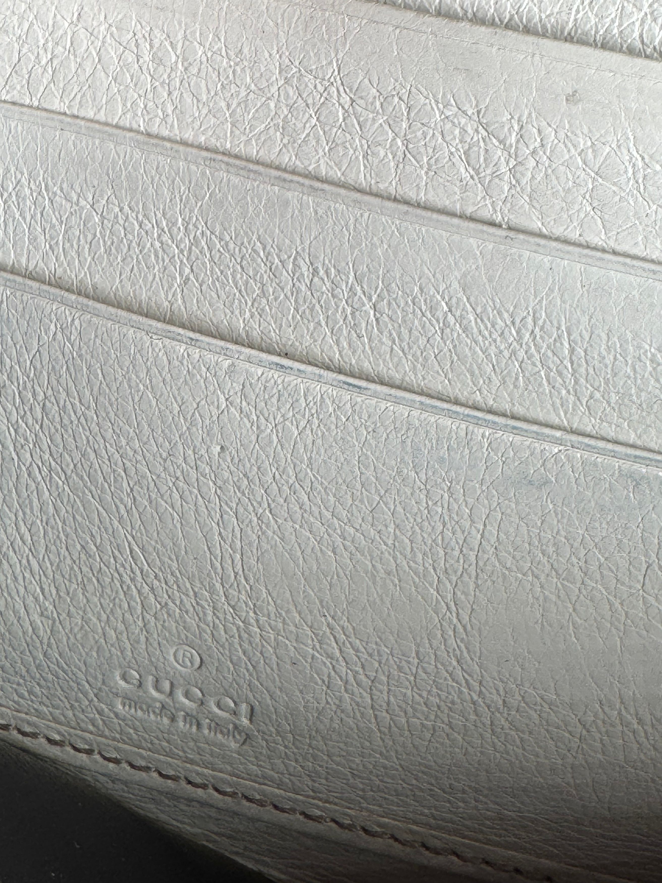 Gucci Vintage Leather Monogram Wallet white Size ONE SIZE - 5 Thumbnail