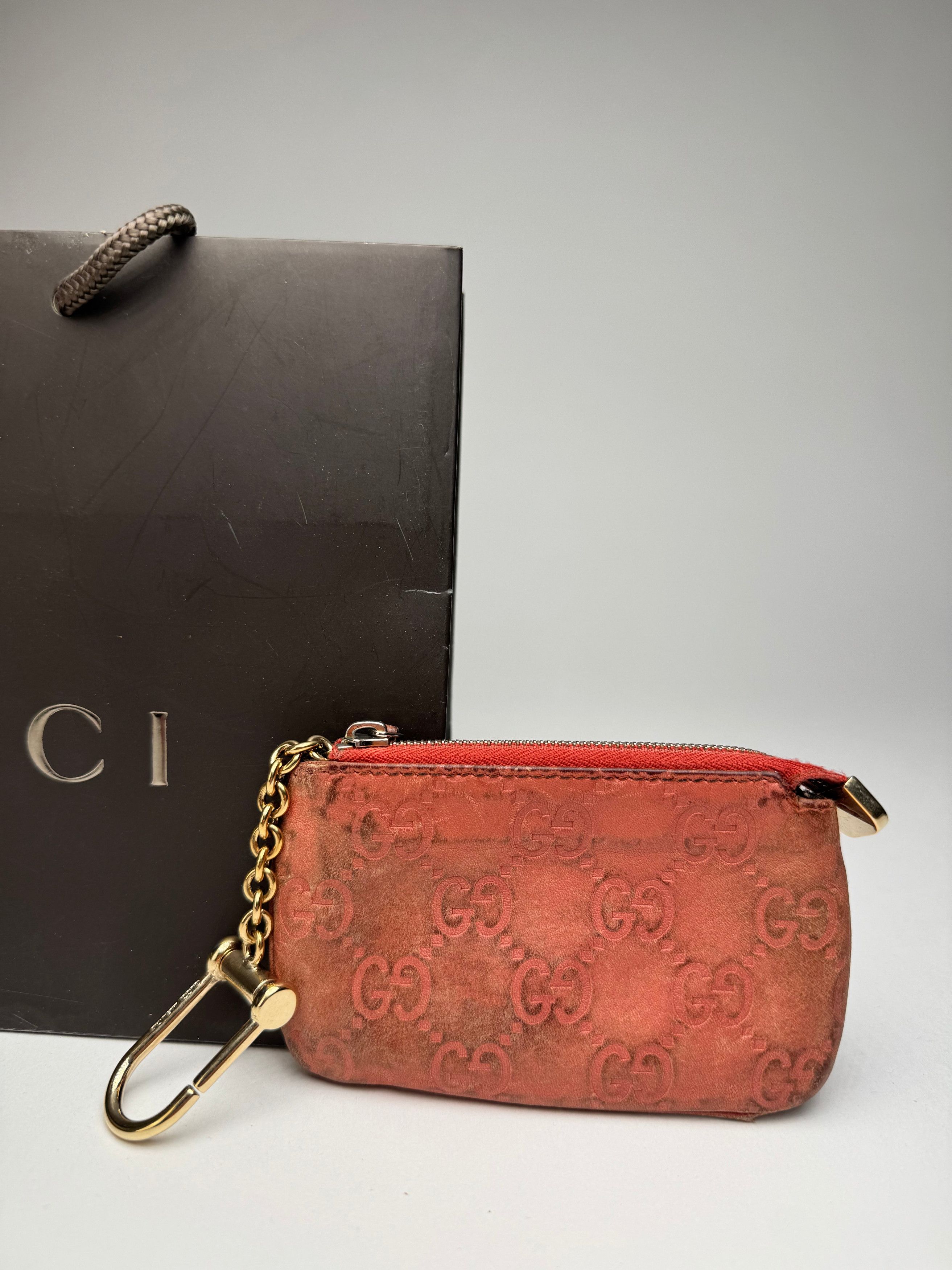 Gucci Vintage Monogram Key Holder Red Size ONE SIZE - 10 Thumbnail
