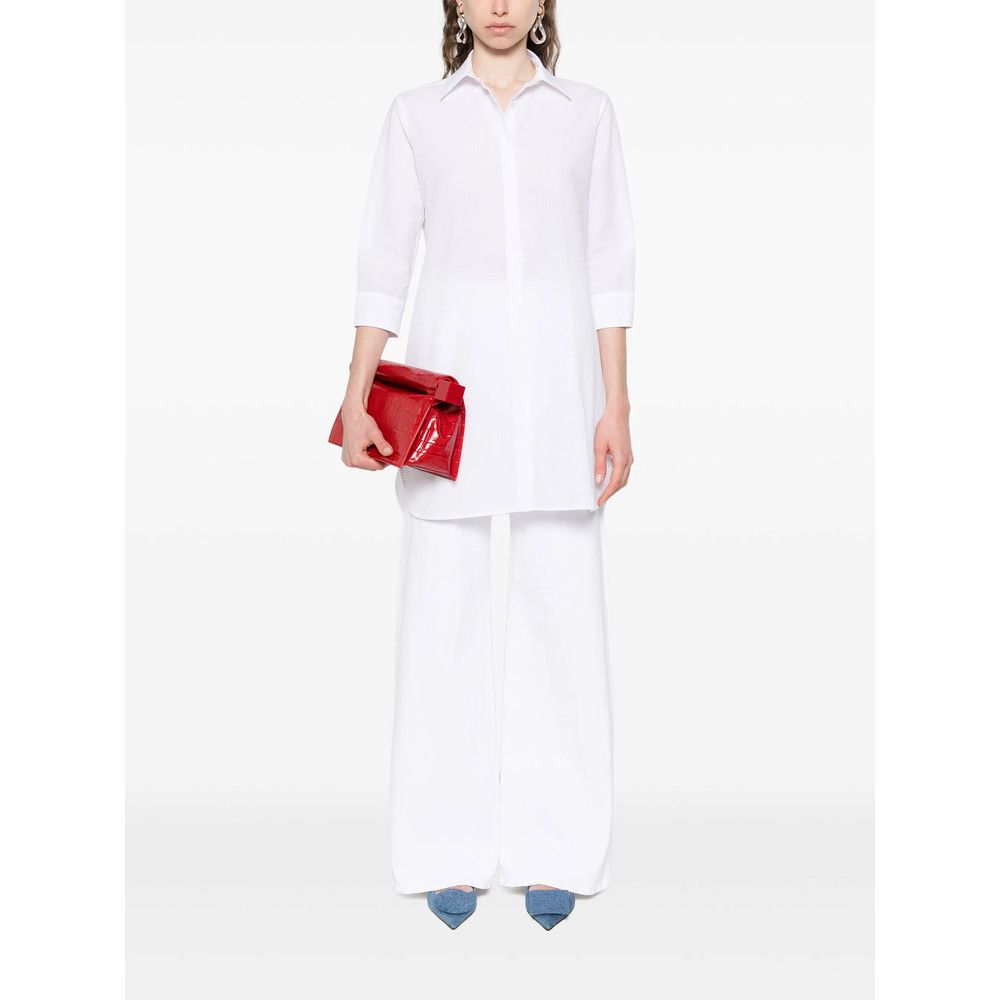 Mazzarelli Mazzarelli WHITE Tops - Shirts Size M / US 6-8 / IT 42-44 - 6 Thumbnail