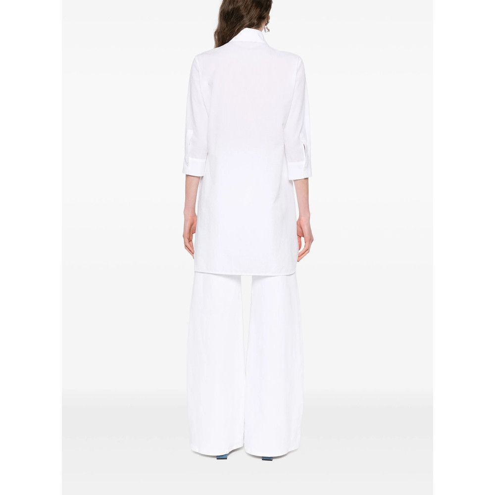 Mazzarelli Mazzarelli WHITE Tops - Shirts Size L / US 10 / IT 46 - 4 Thumbnail