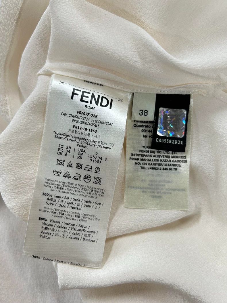 Fendi Fendi Embroidered Lace Silk Shirt - dmc Size US XS / EU 42 / 0 - 3 Thumbnail