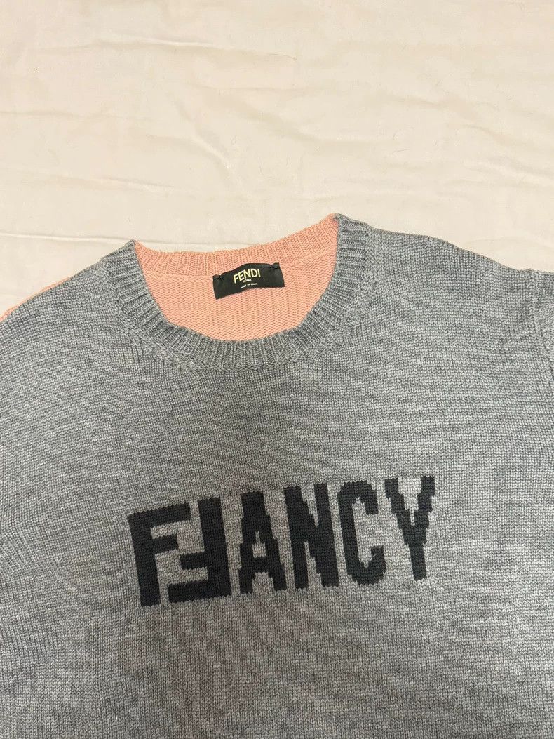 Fendi Fendi Gray Pink Colorblock Sweater - dmc Size US XL / EU 56 / 4 - 3 Thumbnail