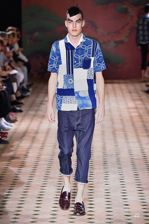 Junya Watanabe Junya Watanabe MAN Indigo Patchwork Shirt - dmc Size US S / EU 44-46 / 1 - 9 Thumbnail