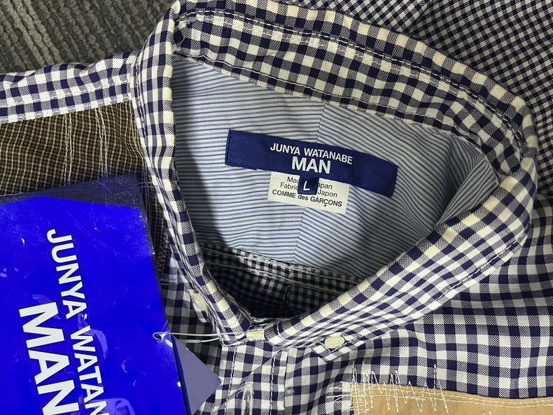 Junya Watanabe Junya Watanabe Patchwork Short Sleeve Shirt - dmc Size US L / EU 52-54 / 3 - 3 Thumbnail