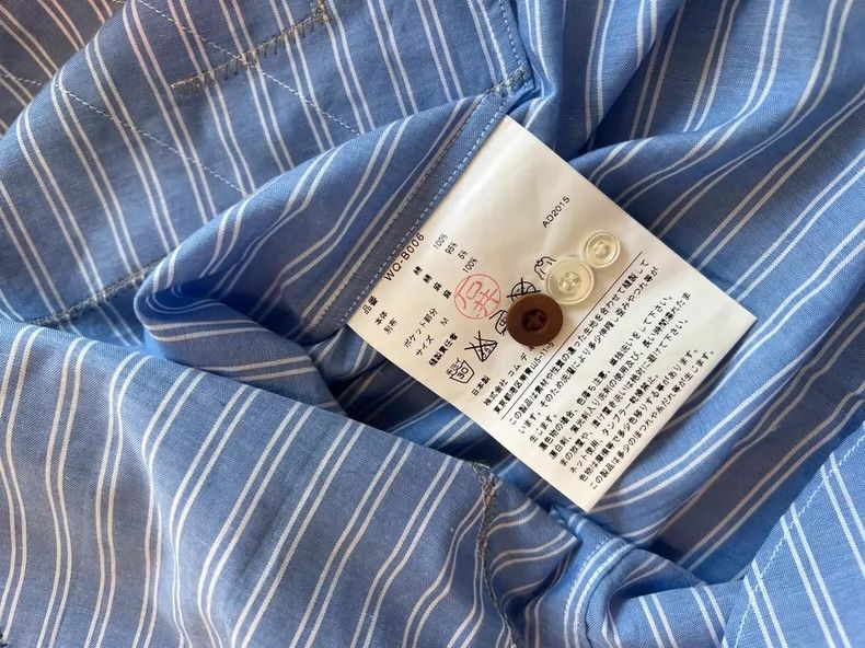 Junya Watanabe Junya Watanabe Man Blue Patchwork Shirt - dmc Size US S / EU 44-46 / 1 - 4 Thumbnail