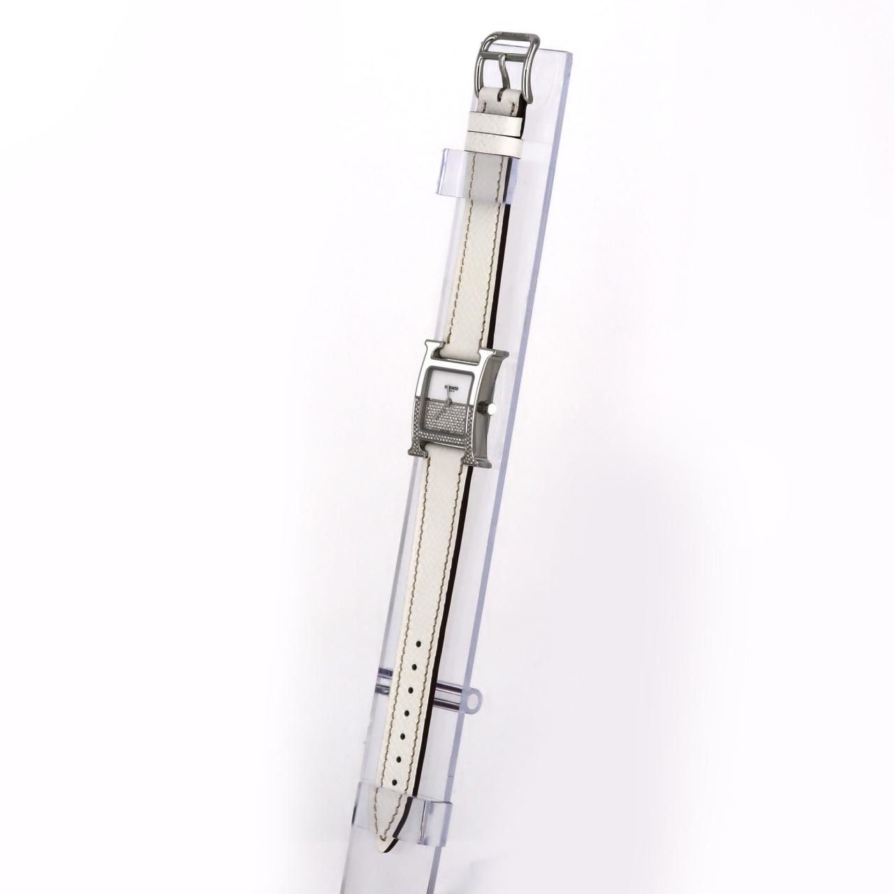 Hermes Hermes Hermes H Watch Doubljeu Stainless Steel Watch Metal Quartz DUTY FREE for USA Size ONE SIZE - 2 Thumbnail