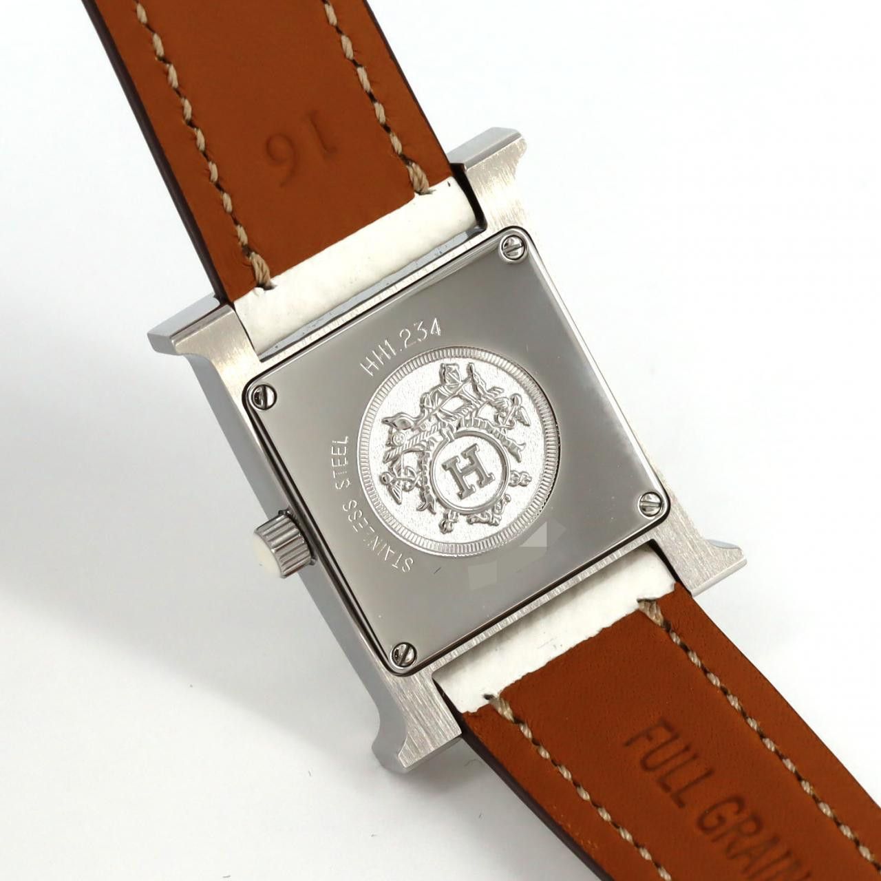 Hermes Hermes Hermes H Watch Doubljeu Stainless Steel Watch Metal Quartz DUTY FREE for USA Size ONE SIZE - 5 Thumbnail