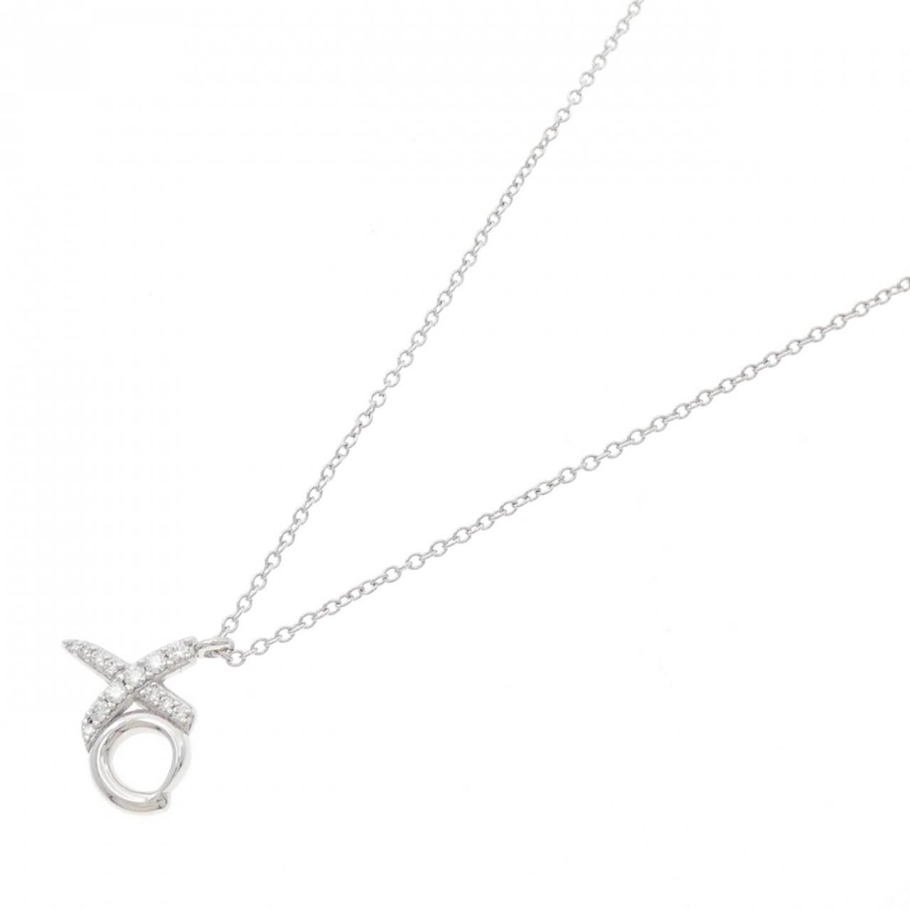 Tiffany & Co. Tiffany & Co. Tiffany & Co. 750 White Gold Diamond Necklace Calfskin Necklace DUTY FREE for USA Size ONE SIZE - 2 Thumbnail