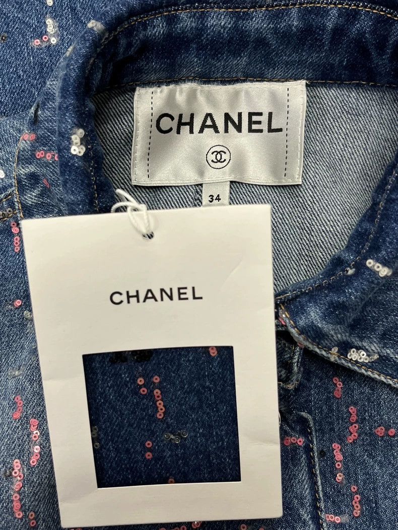 Chanel Chanel Sequin Denim Jacket - dmc Size US M / EU 48-50 / 2 - 5 Thumbnail
