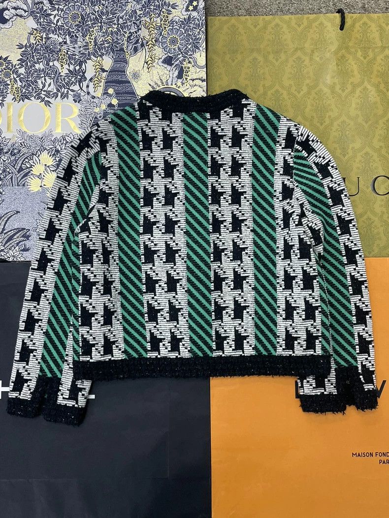 Chanel Chanel 24A Colorblock Plaid Round Neck Coat - dmc Size US S / EU 44-46 / 1 - 3 Thumbnail