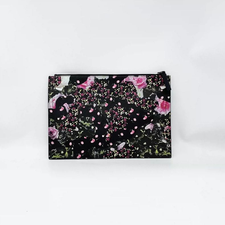 Givenchy Givenchy Rose Graffiti Leather Clutch - dmc Size ONE SIZE - 2 Thumbnail